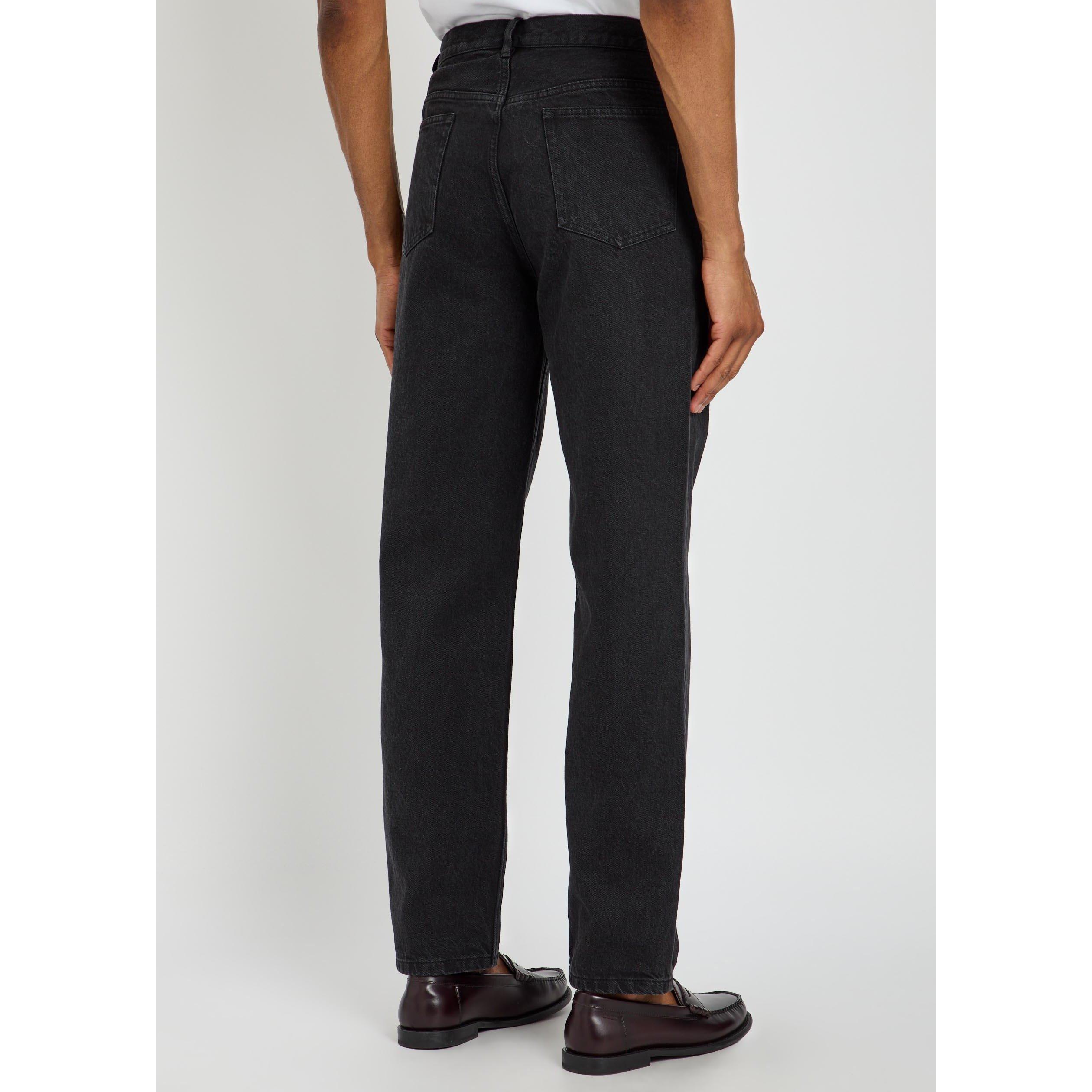BLACK - APC - Men's Martin Cotton High-Rise Straight Leg Jeans - 3