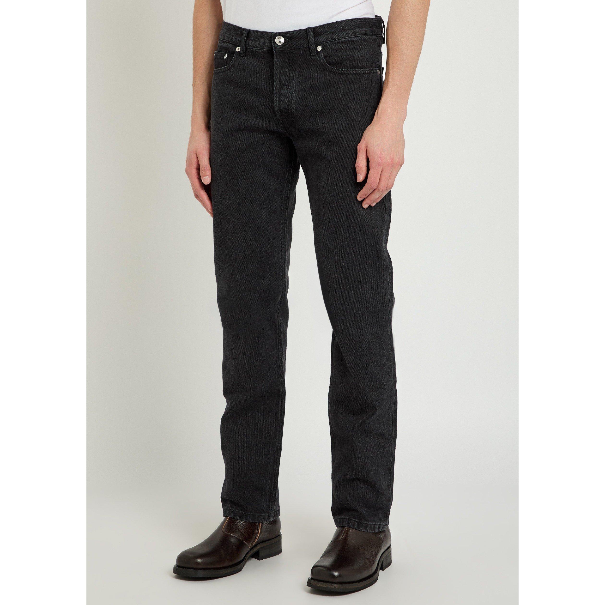 BLACK - APC - Men's New Standard Cotton Straight Leg Jeans - 2