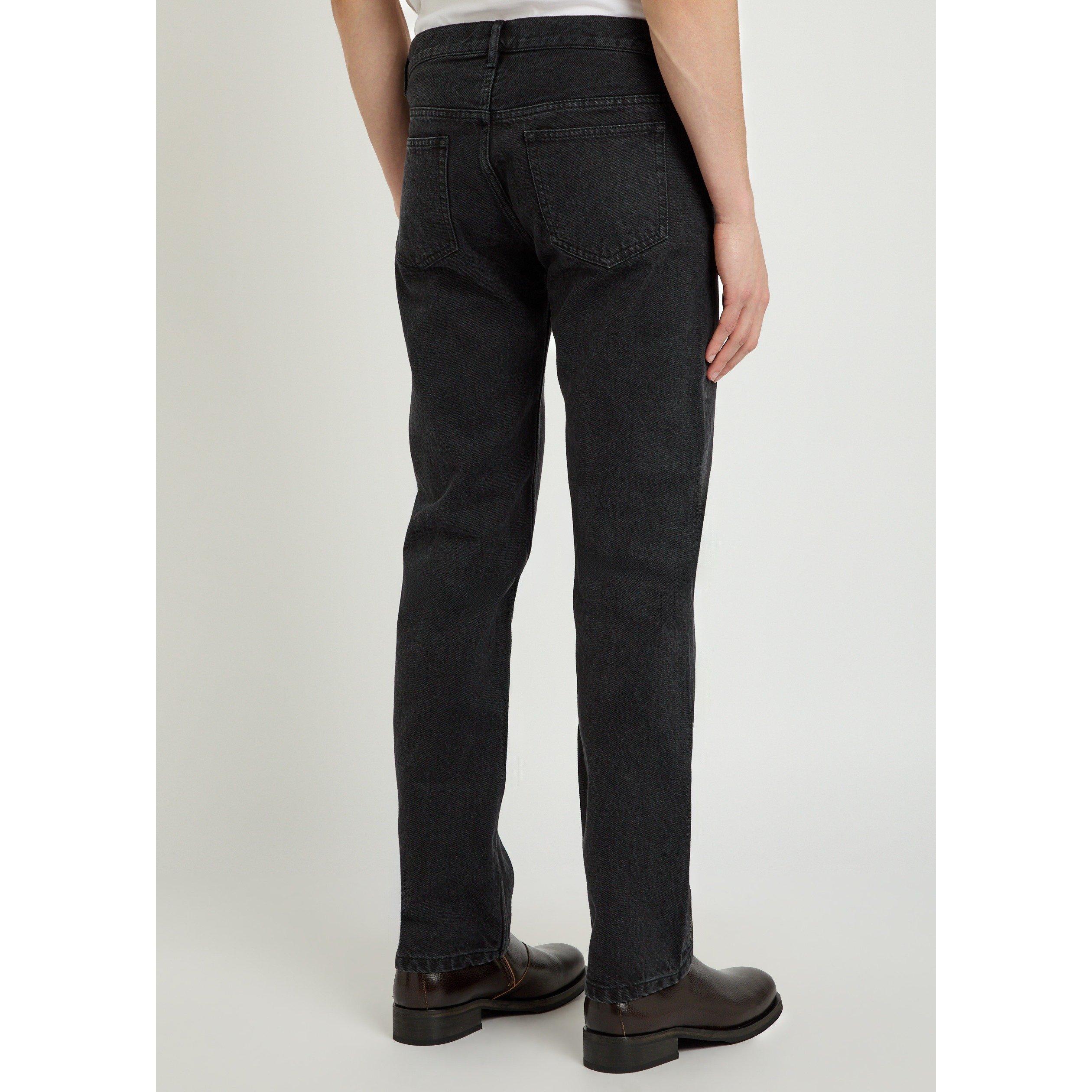 BLACK - APC - Men's New Standard Cotton Straight Leg Jeans - 3