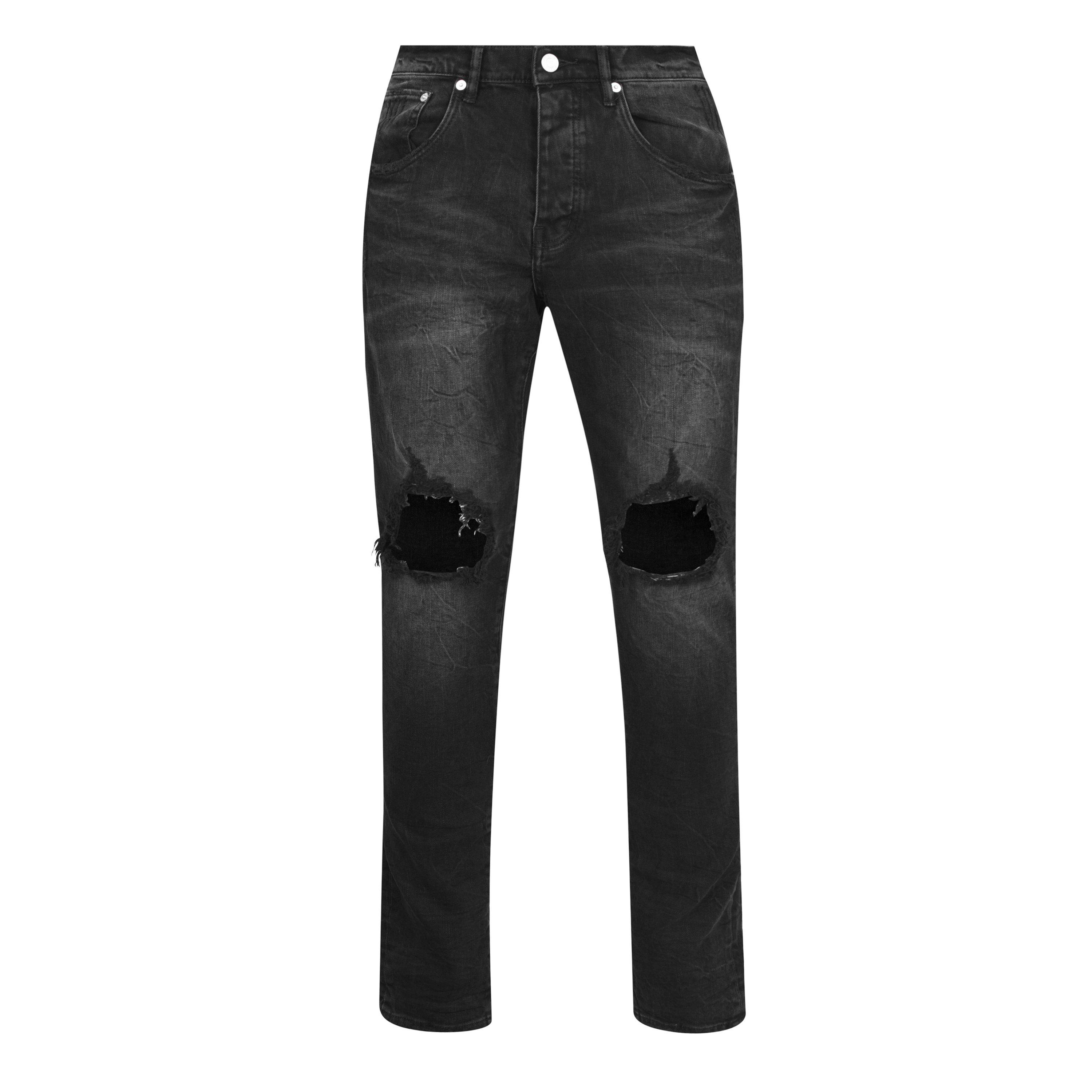 Black Blowout - Purple Brand - Mid Rise Distressed Jeans - 1