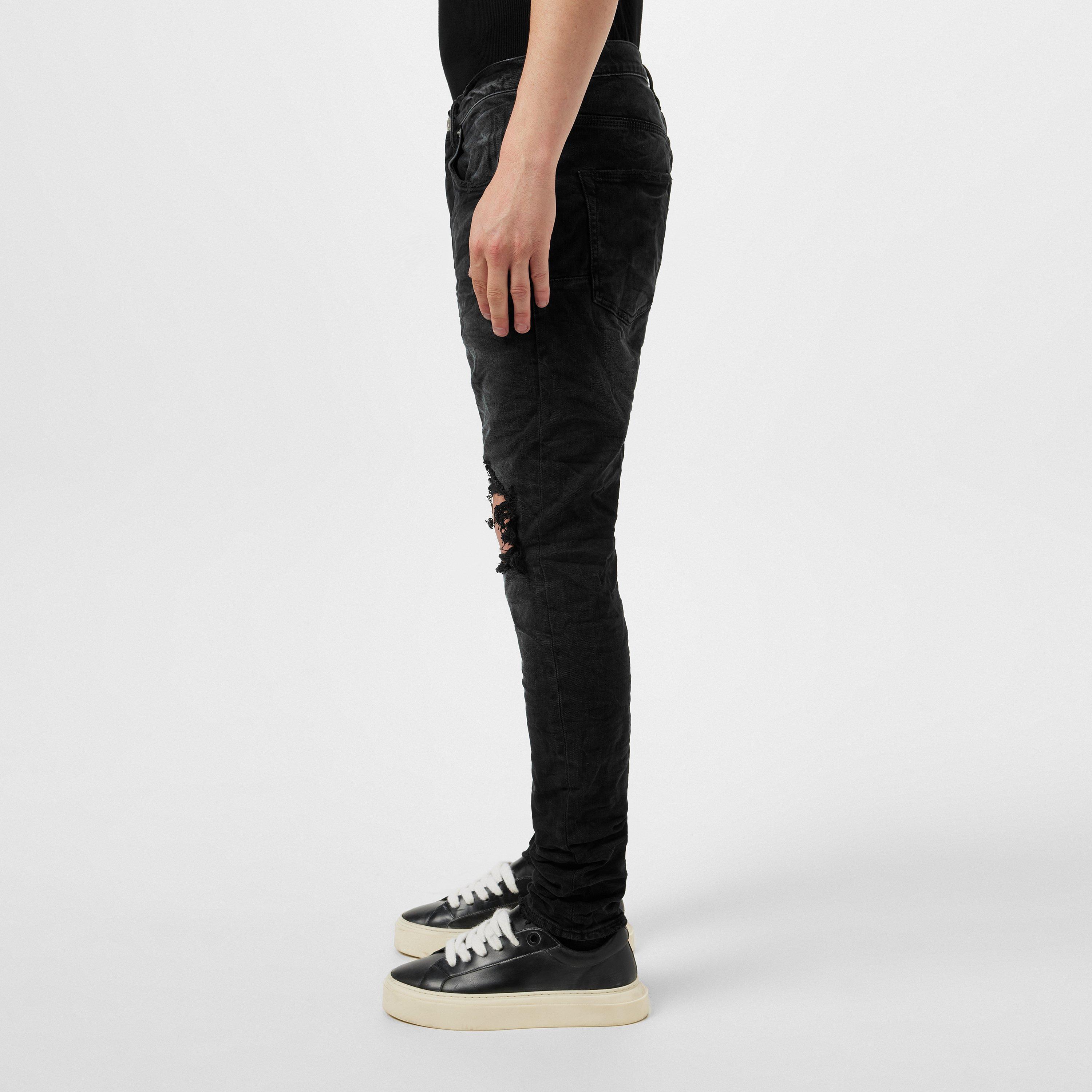 Black Blowout - Purple Brand - Mid Rise Distressed Jeans - 5