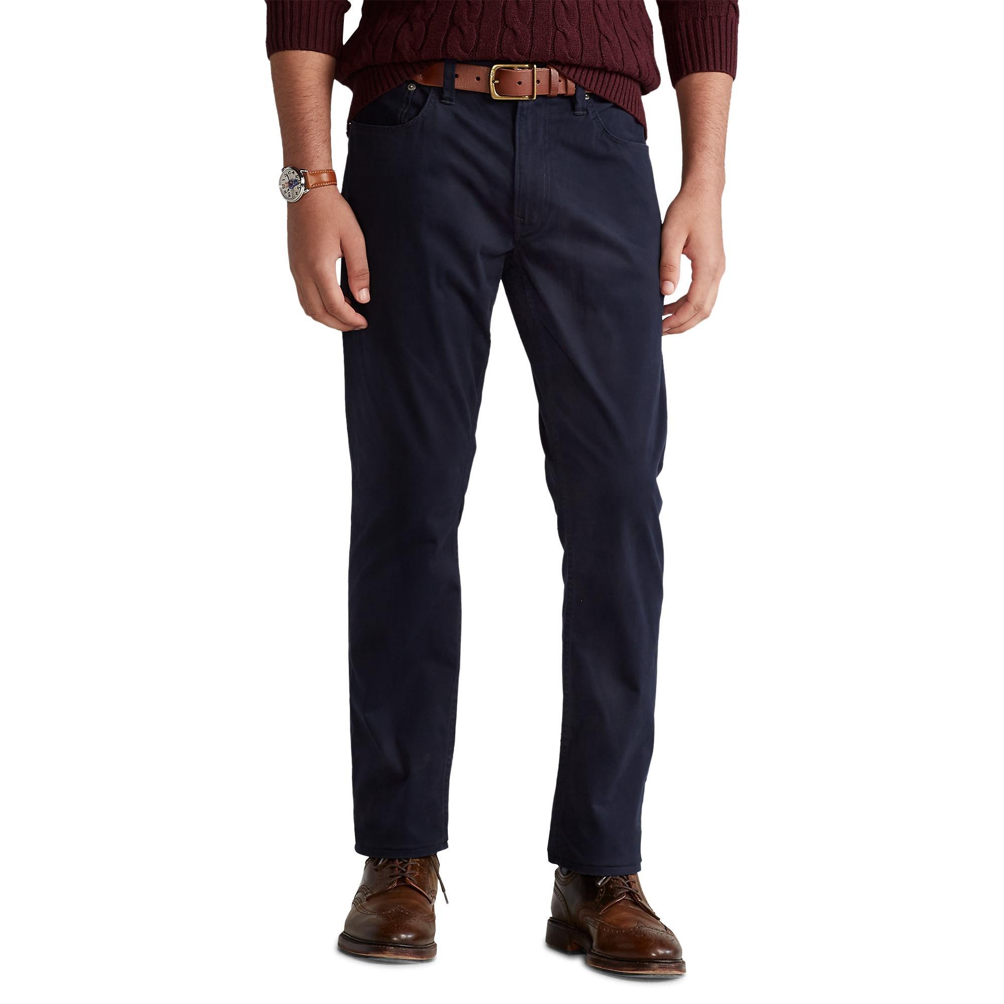 Ralph Lauren Black Label Dress Chino Pants Cotton Side Adjusters Black 36