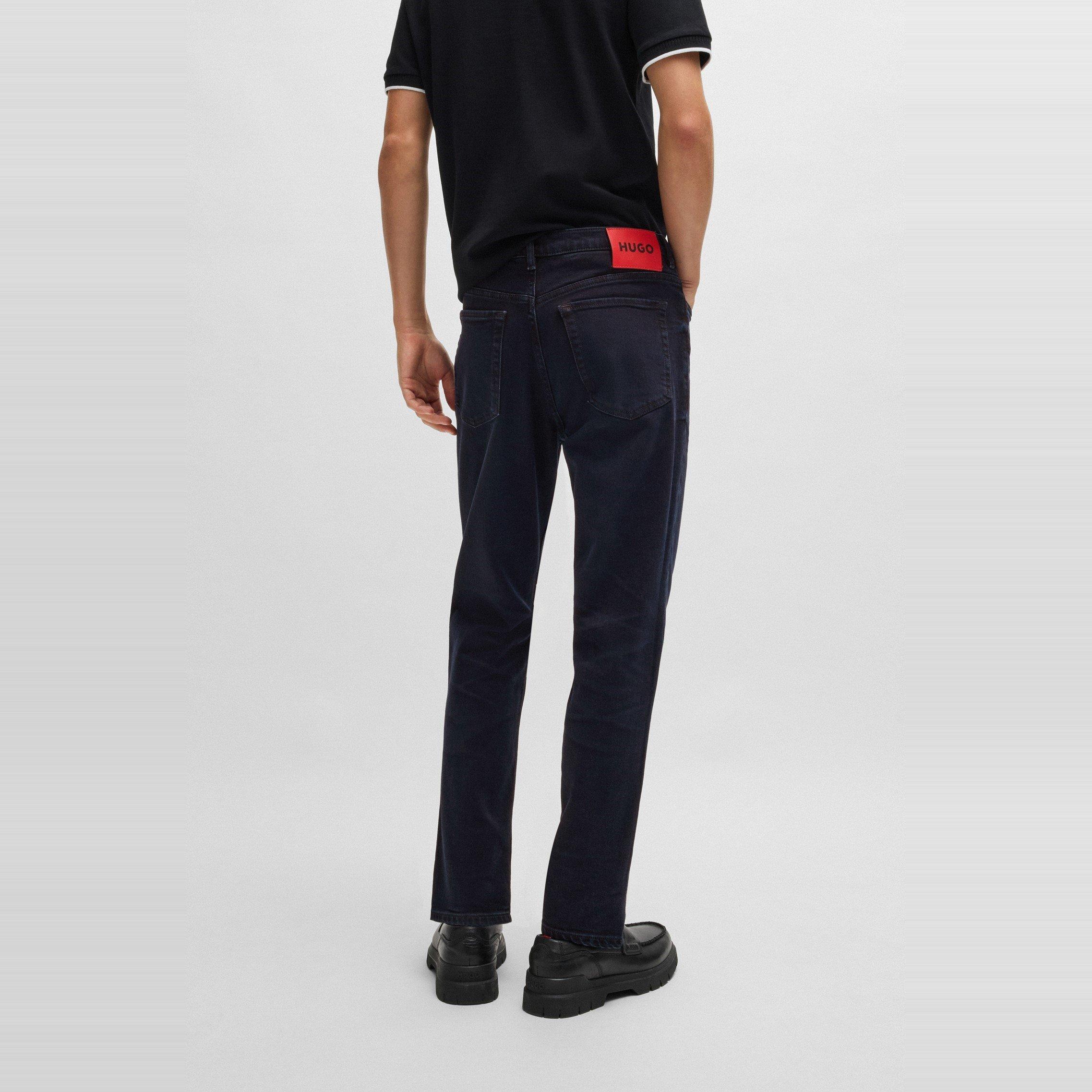 Dark Blue - Hugo - Men's Tapered Jeans - 2