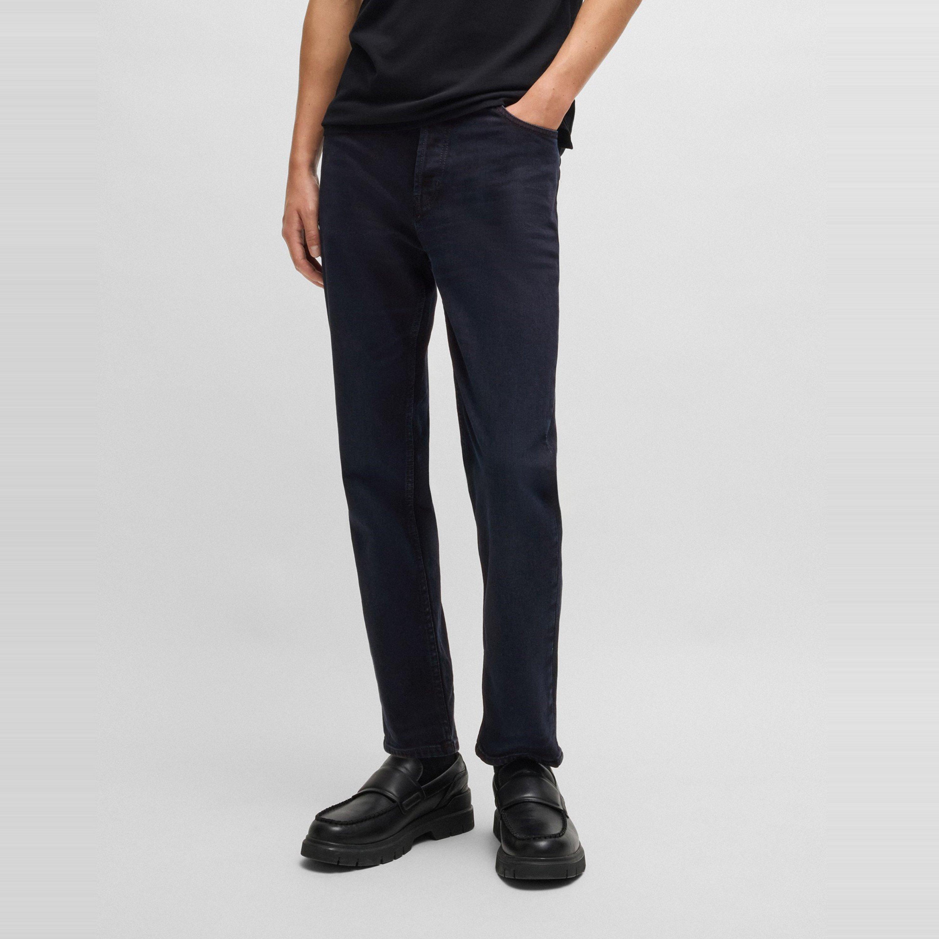 Dark Blue - Hugo - Men's Tapered Jeans - 3