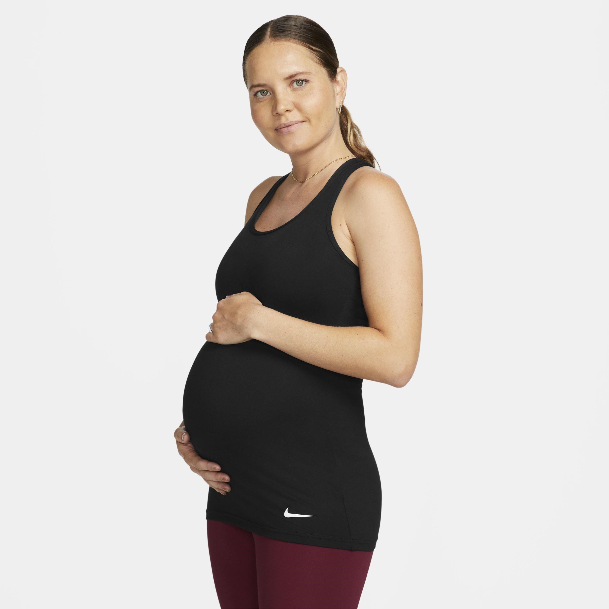 Nike Women's Maternity Dri-Fit Tank - Black/White - 10 (S)