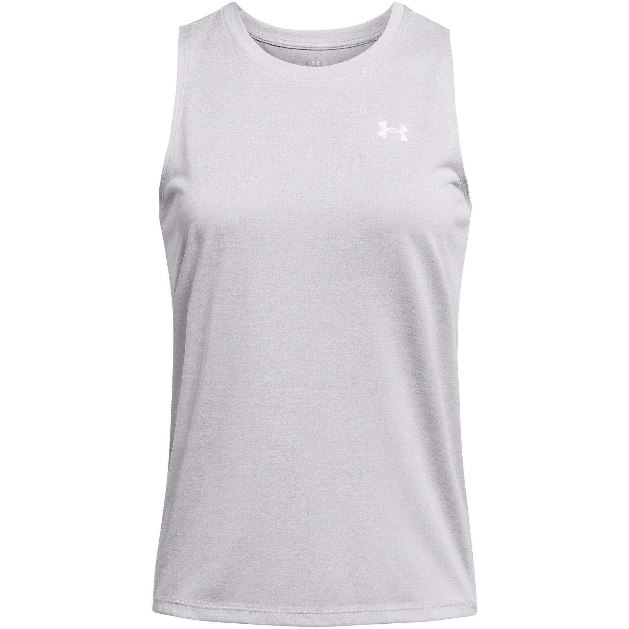 Halo Gray/White - Under Armour - Women's Tech Twist Tank Vest - 1