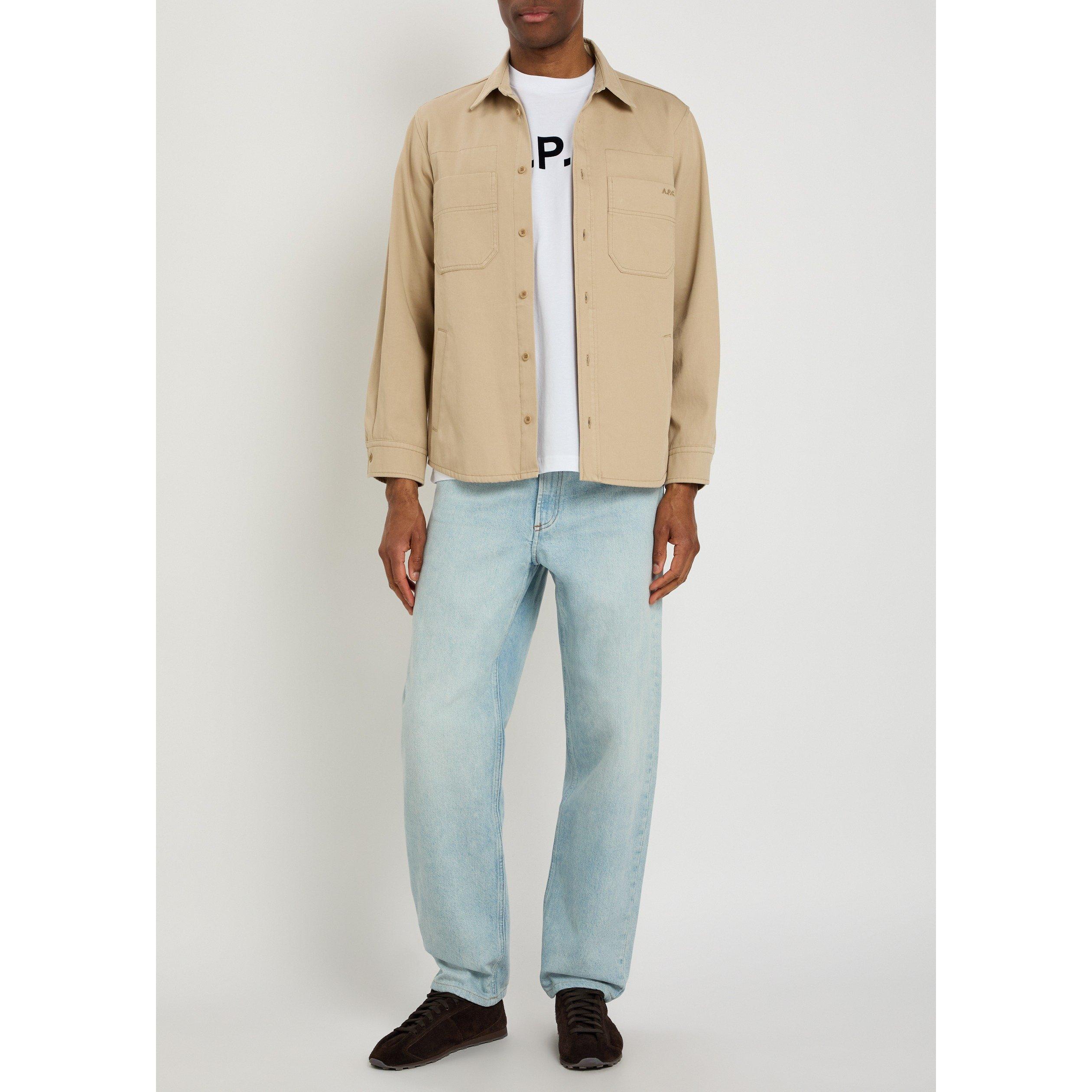 LIGHT BLUE - APC - Men's Cotton Distressed Straight Leg Jeans - 5