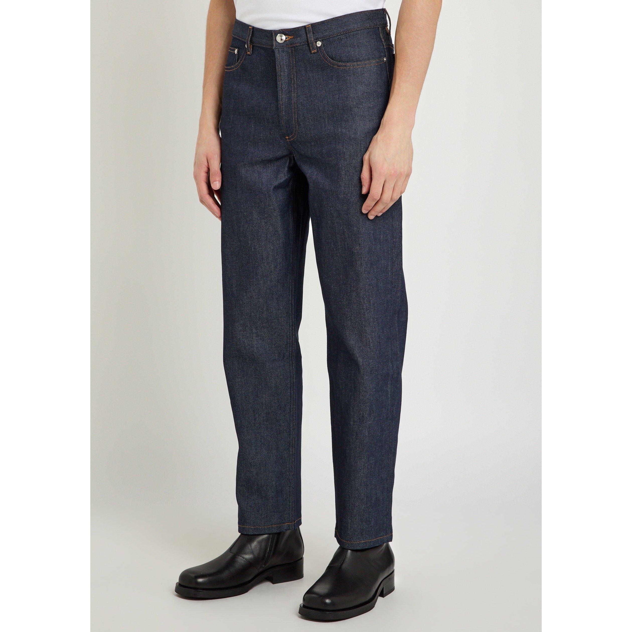 INDIGO - APC - Men's Martin Indigo Straight Leg Cotton Jeans - 2