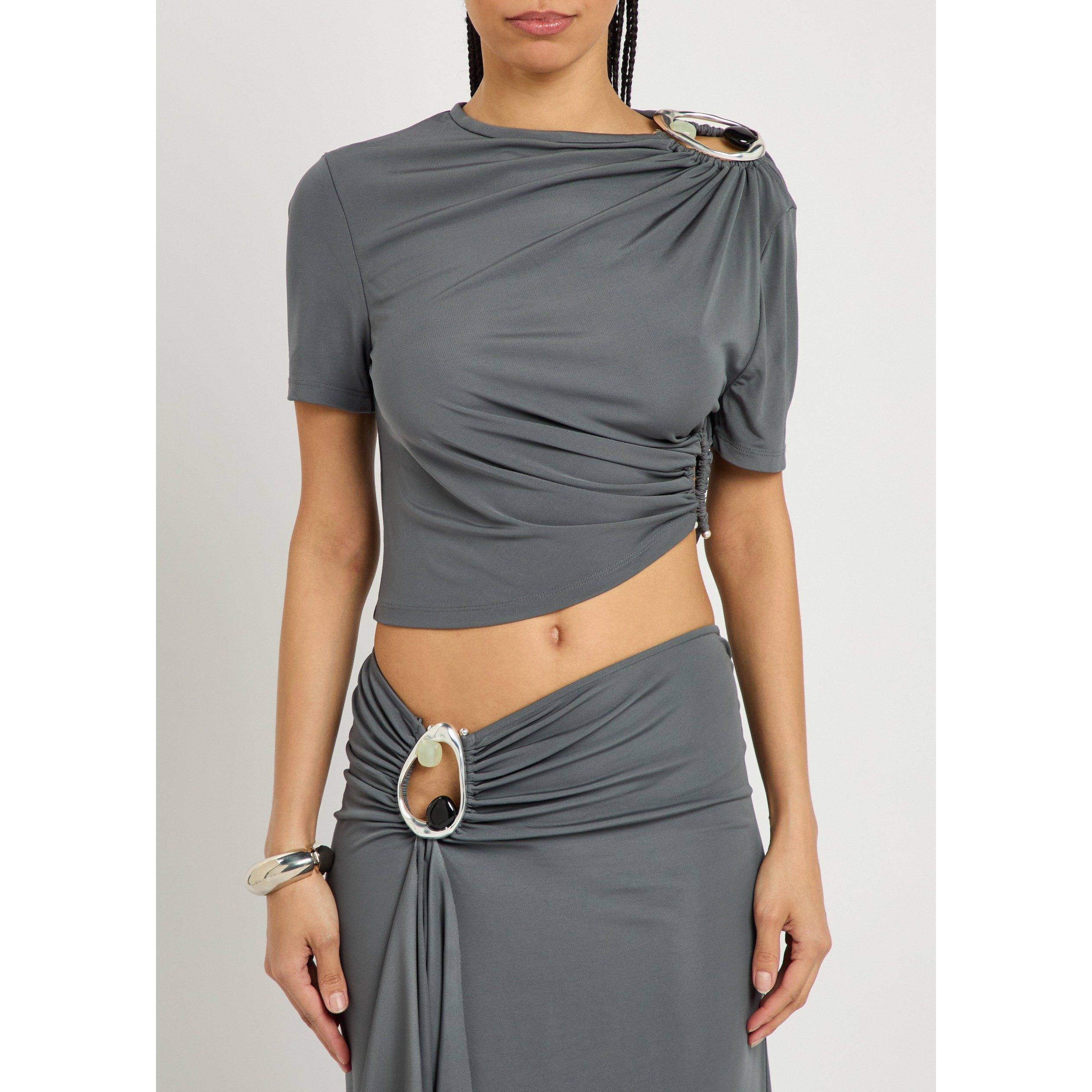 BLUE - Christopher Esber - ORICA CRYSTAL RUCHED JERSEY TE - 2