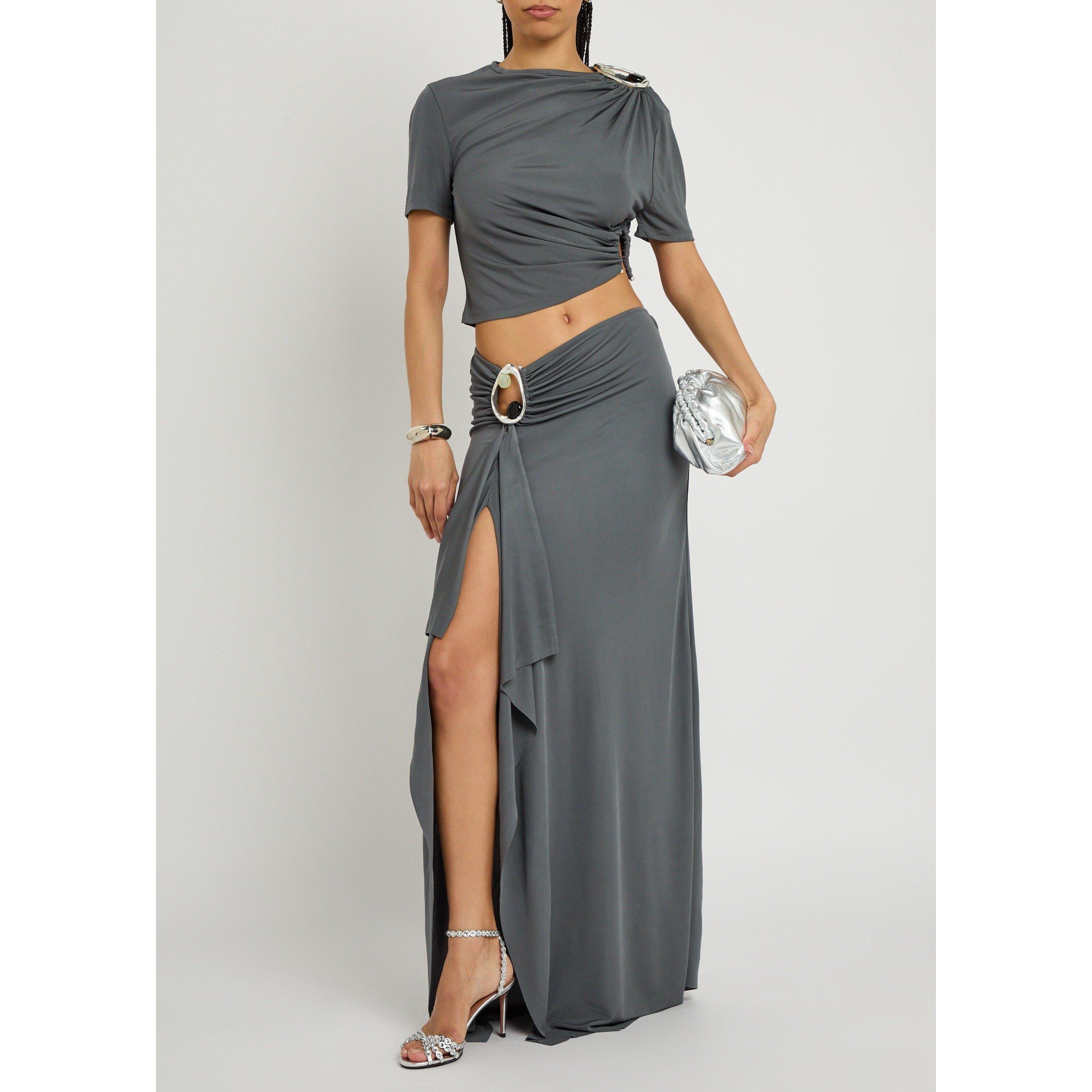 BLUE - Christopher Esber - ORICA CRYSTAL RUCHED JERSEY TE - 5