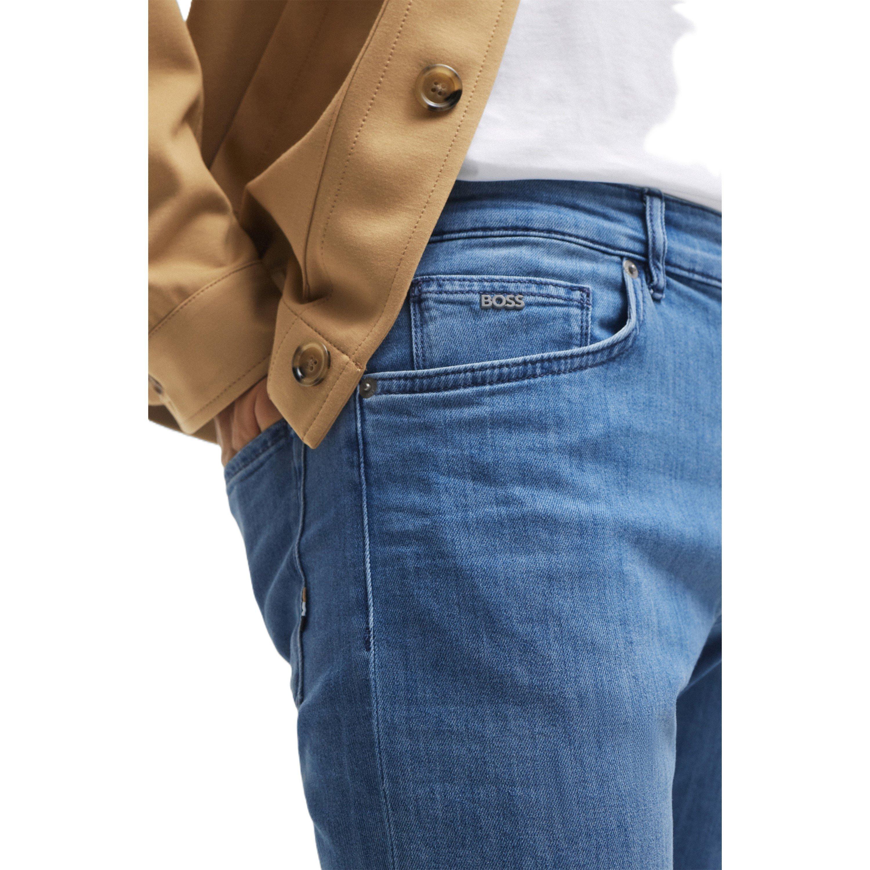 Turq/Aqua - Boss - Men's Maine Jn Tapered Jeans, Tapered Fit - 3