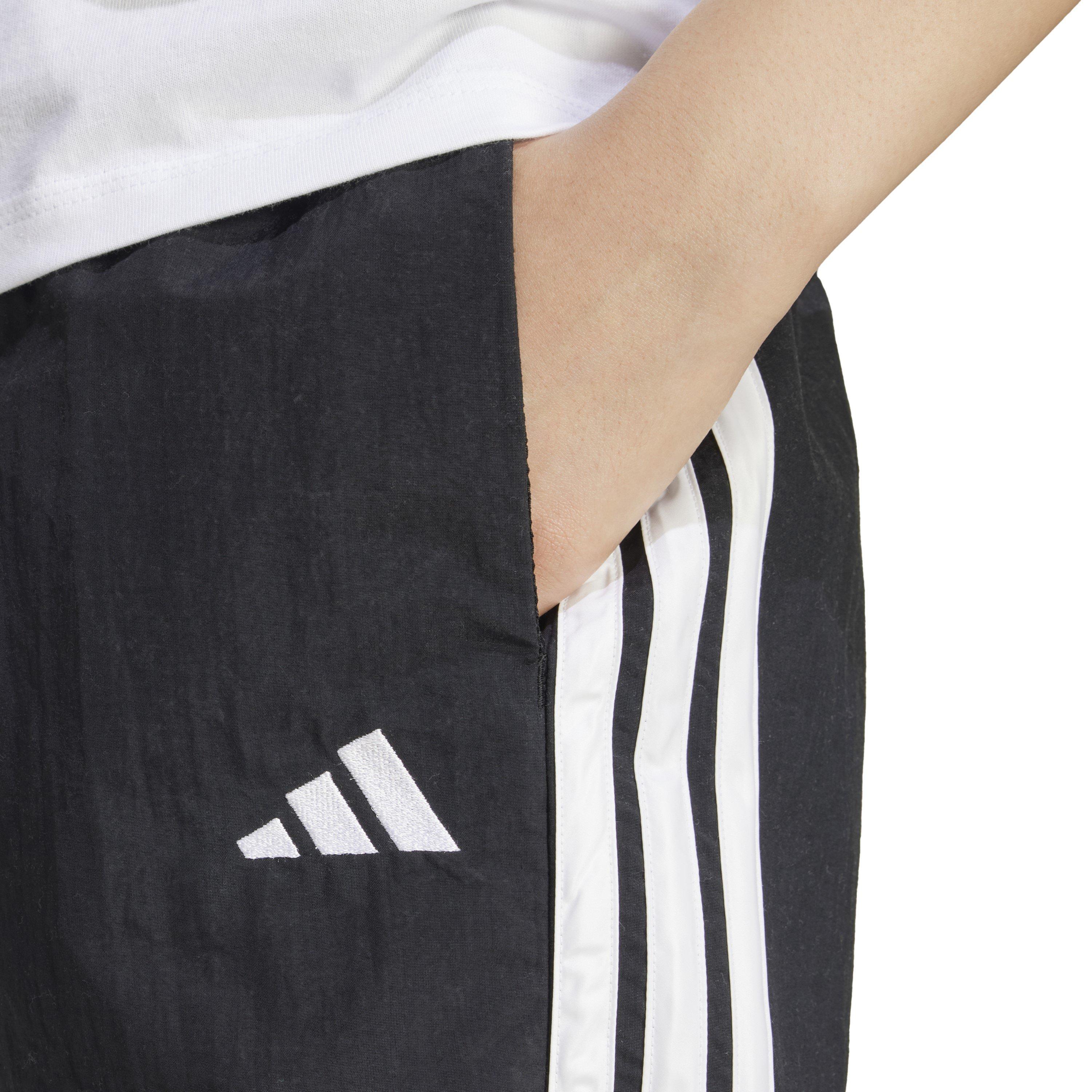 Black/White - adidas - Women's Woven Tracksuit Shorts - 4