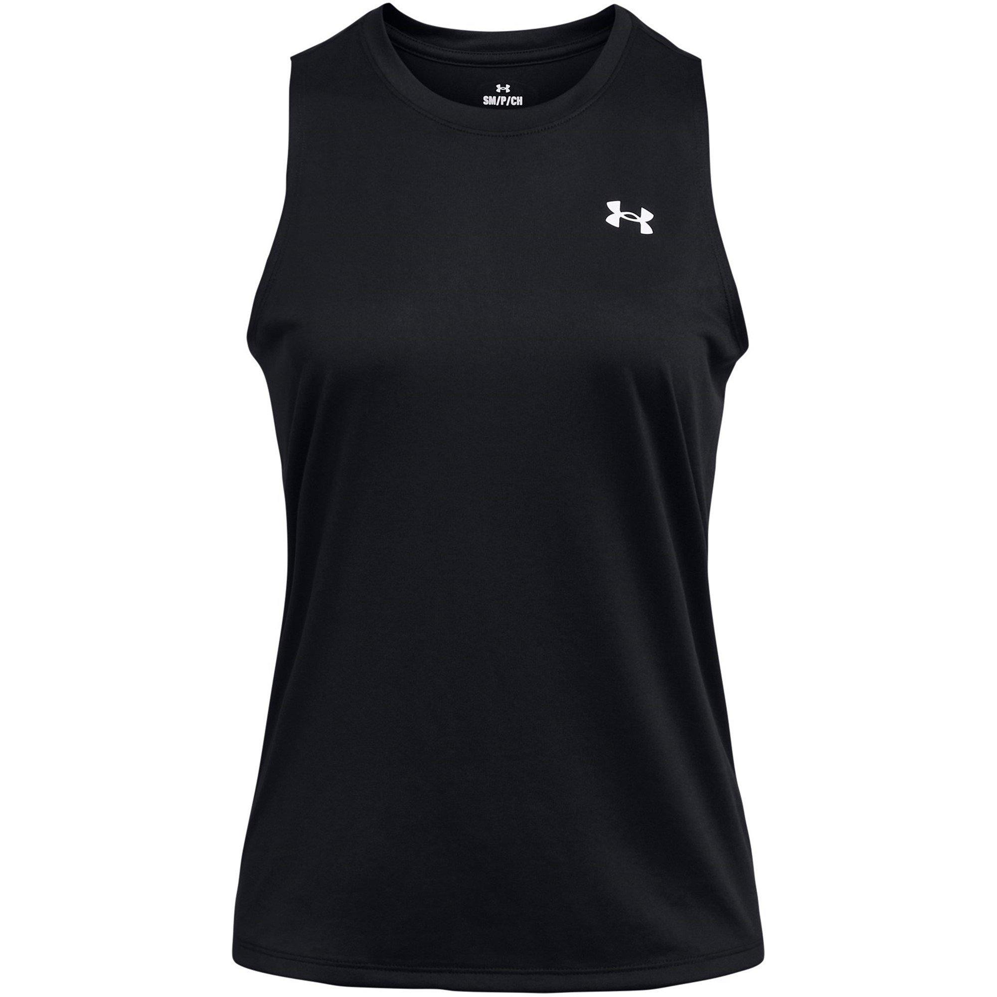 Under Armour Women's Tech Solid Tank Vest - Black/White - 12 (M)
