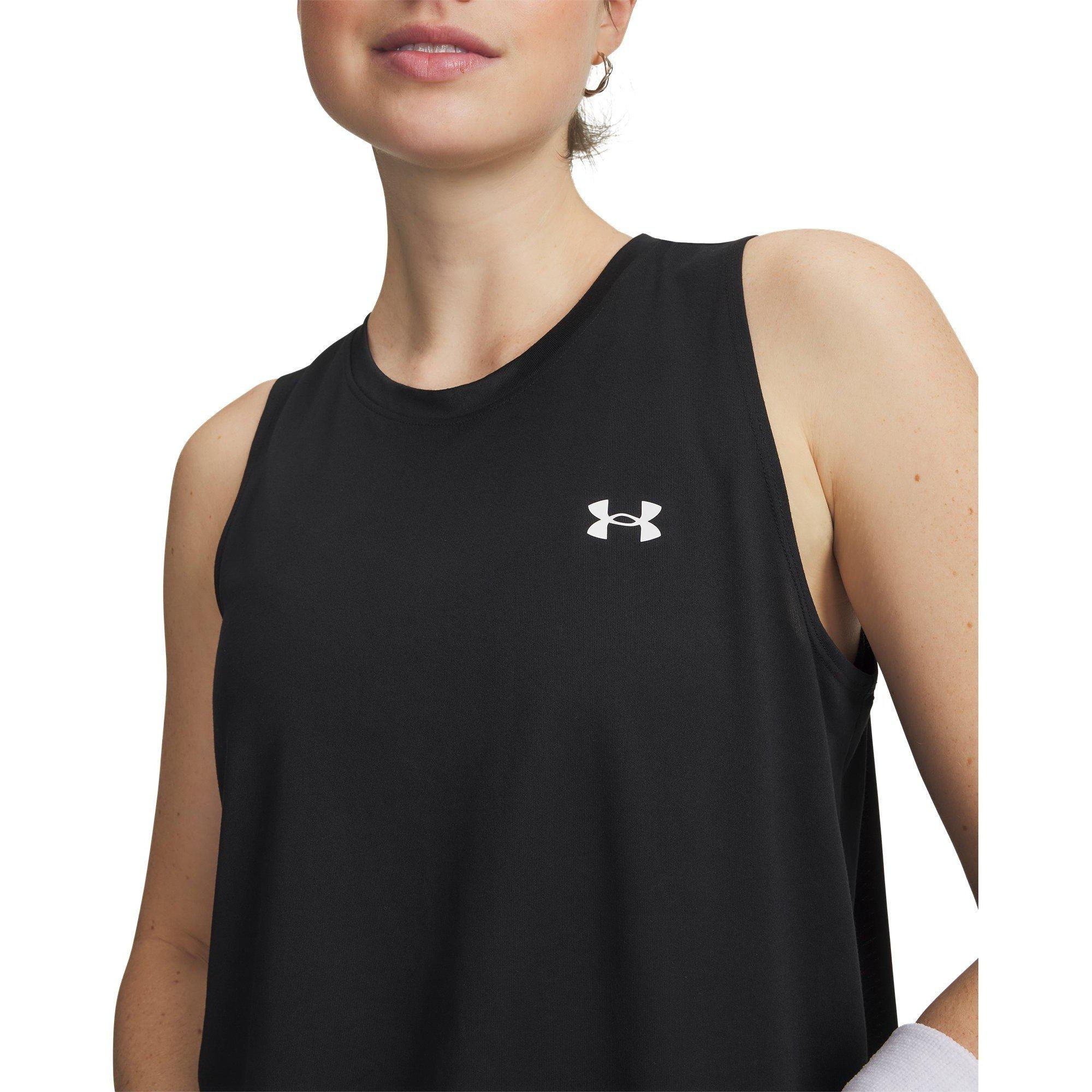 Black/White - Under Armour - Armour Tech Tank Solid Vest Womens - 5