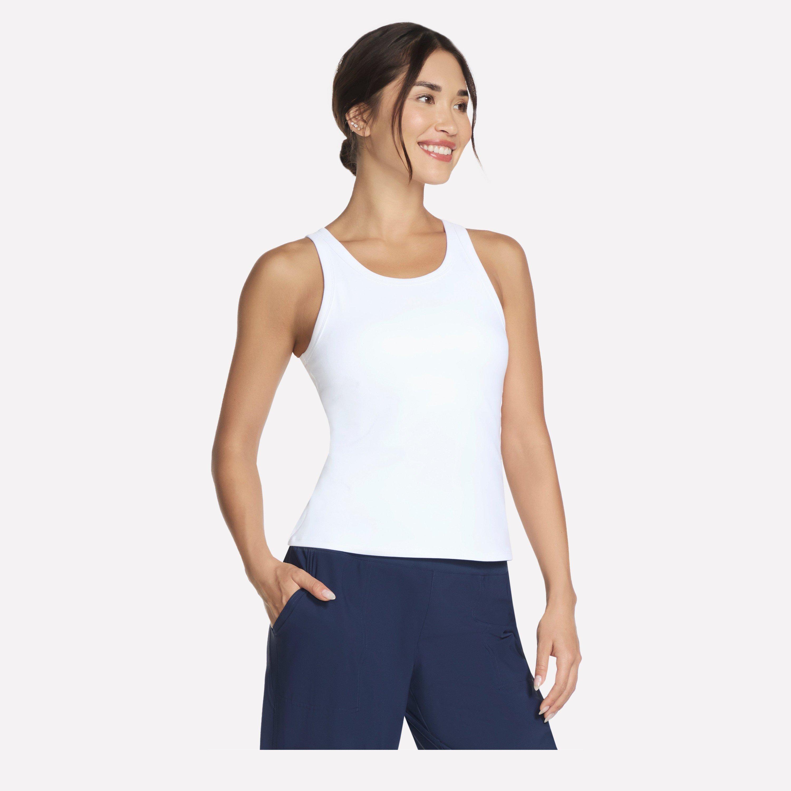 Skechers Women's Gowalk Shelf Bra Tank Vest - White - 10 (S)