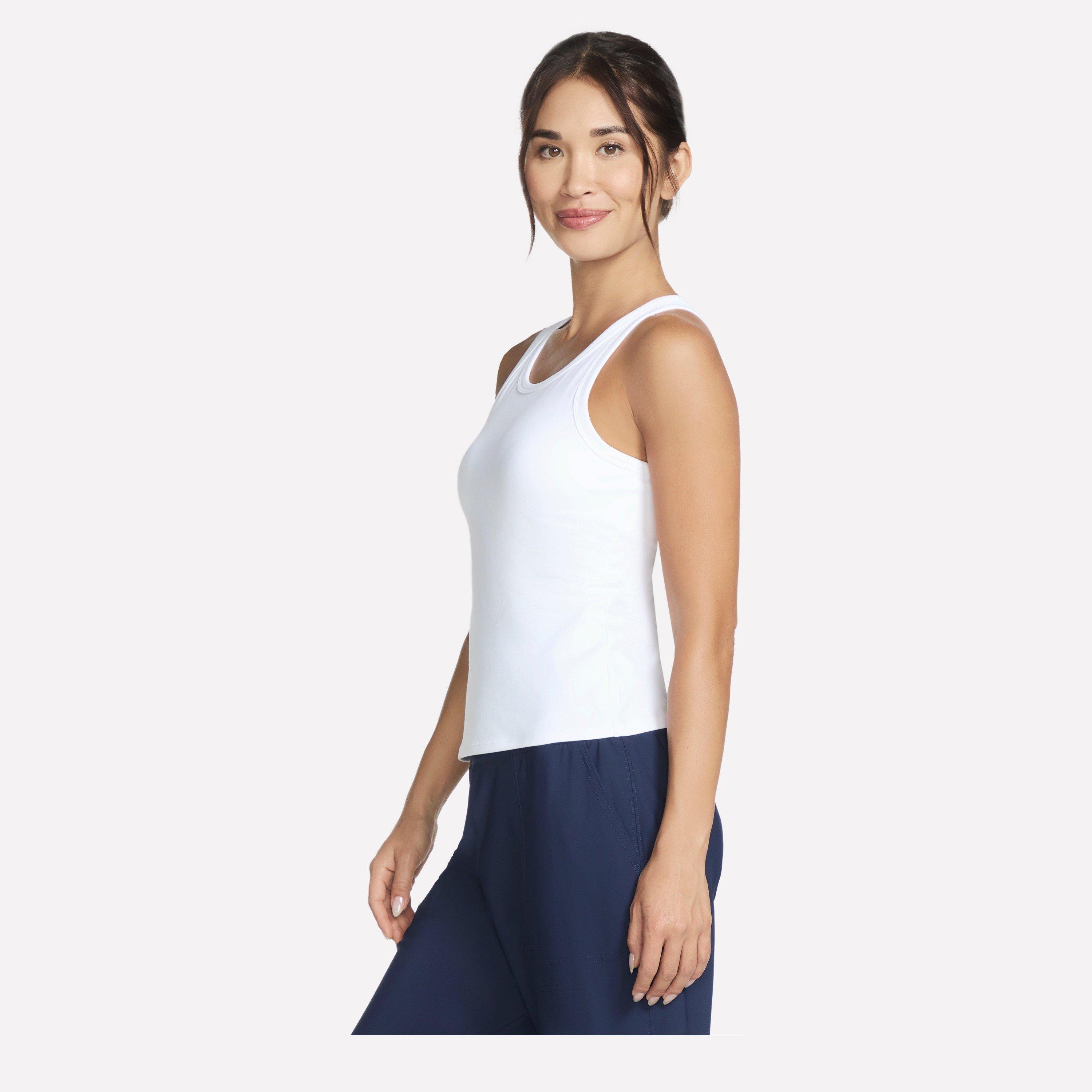 White - Skechers - Gowalk Shelf Bra Tank Vest Womens - 3