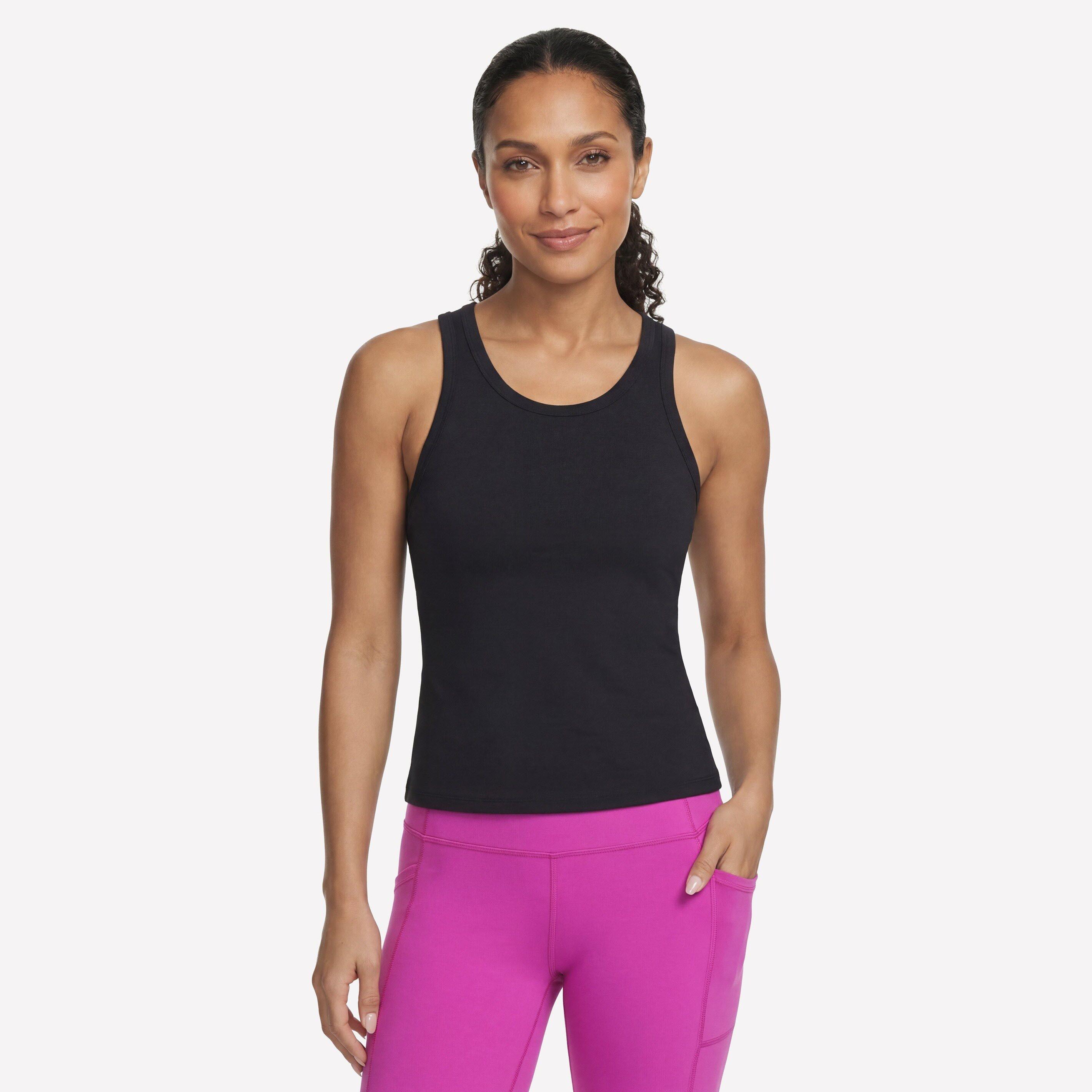 Black - Skechers - Gowalk Shelf Bra Tank Vest Womens - 1
