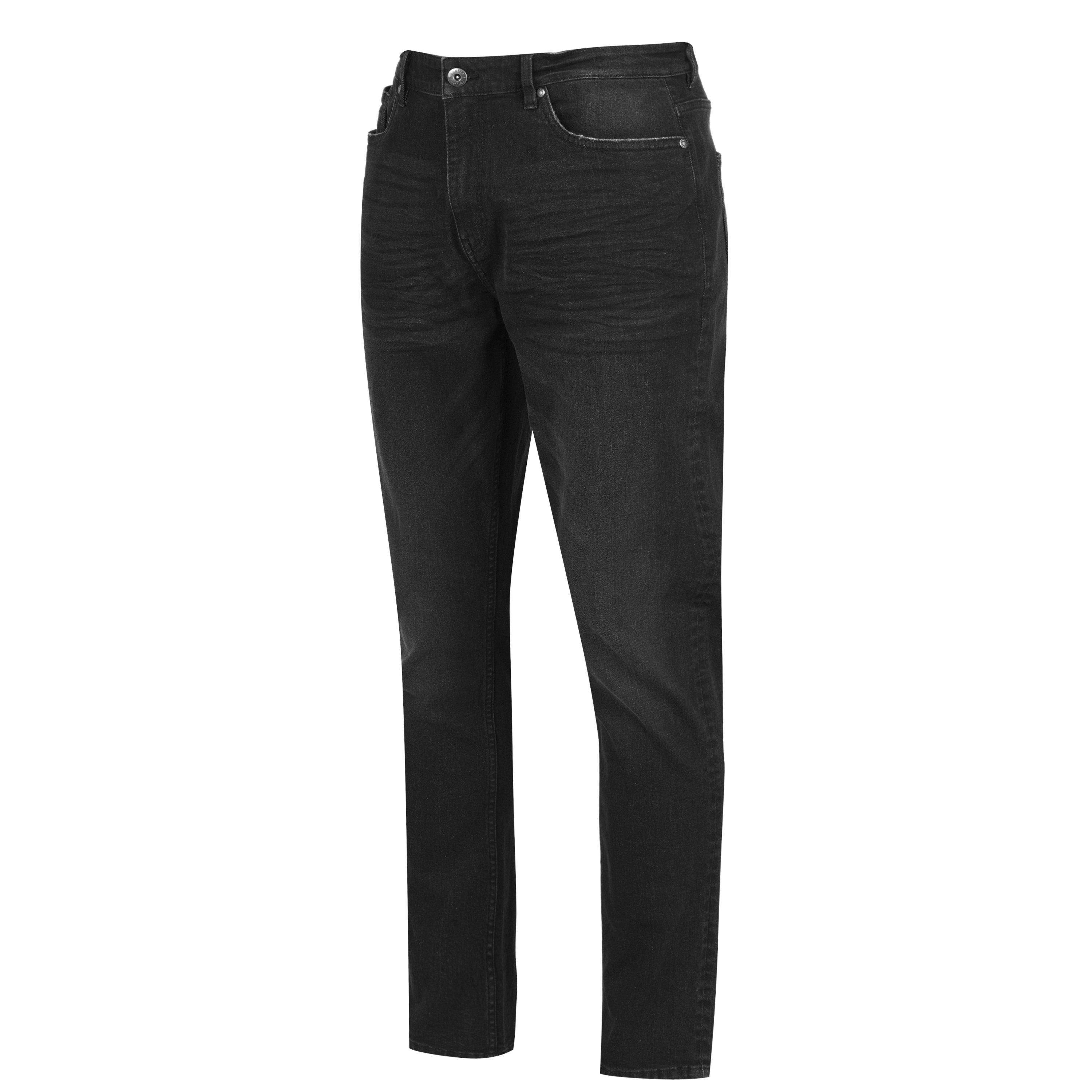 Crna - Firetrap - Firetrap Slim Jeans Mens - 9