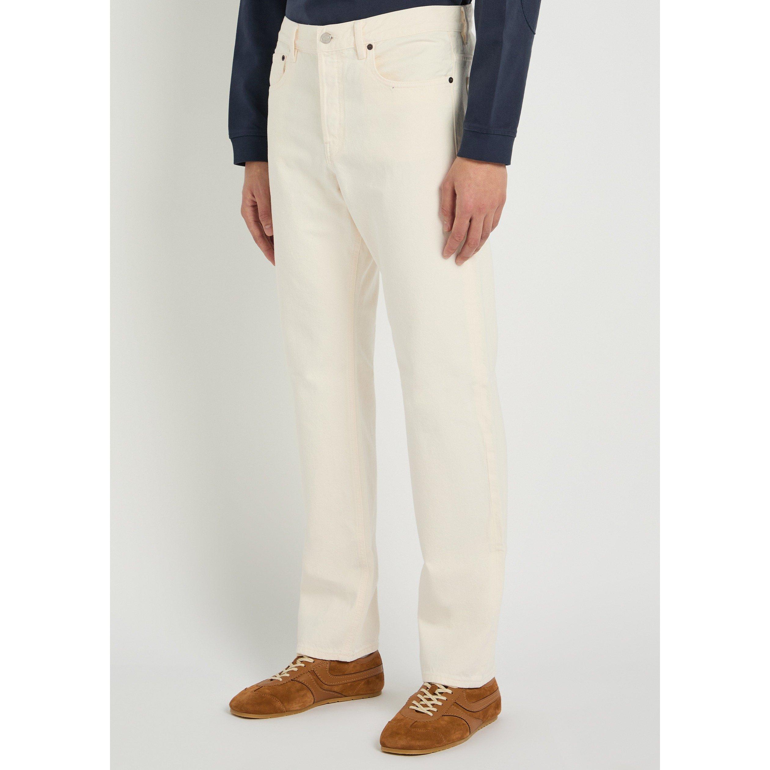 ECRU - Frame - Men's Cotton Mid-Rise Straight Leg Jeans - 2