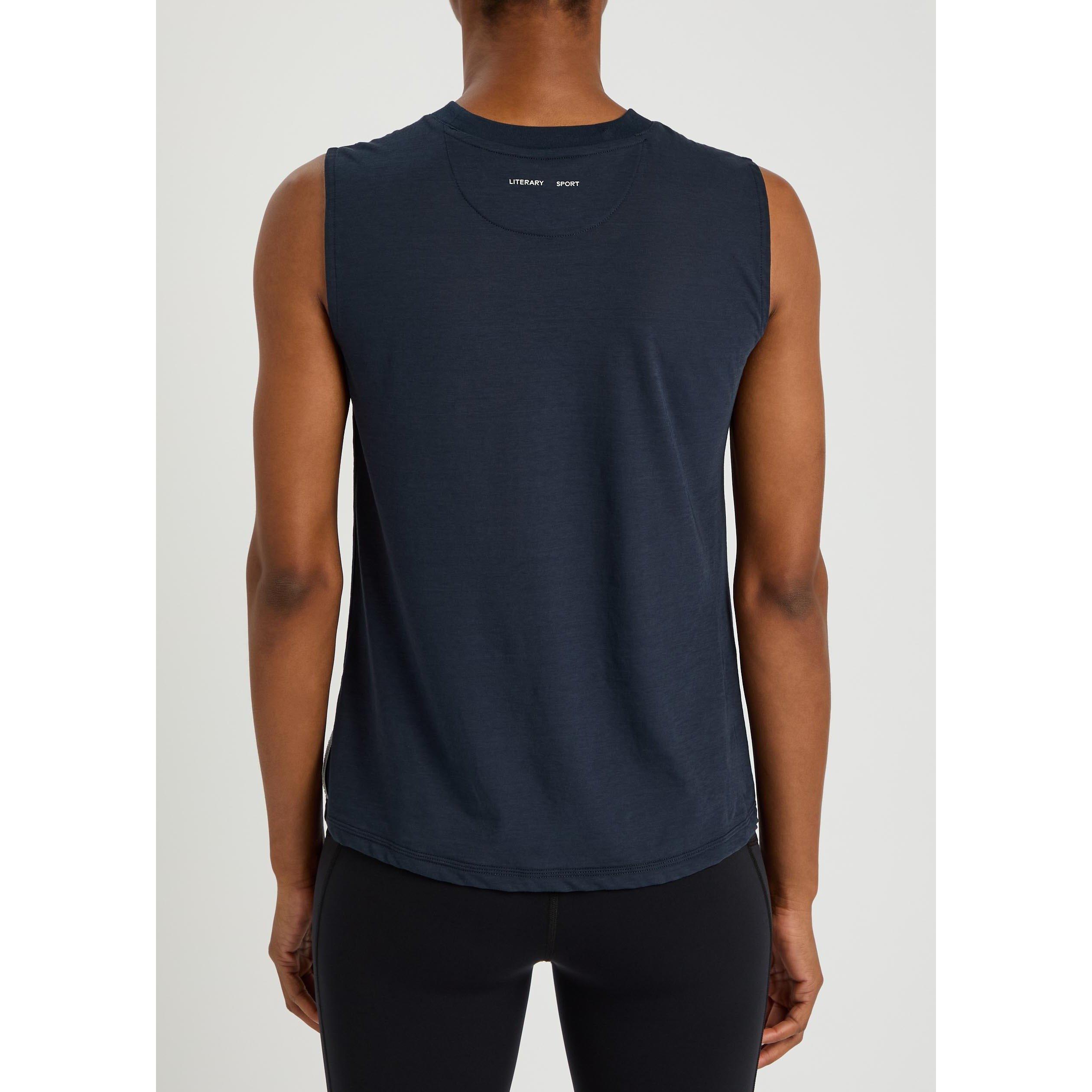 NAVY - Literary Sport - NAOMI SLEEVELESS T-SHIRT - 3