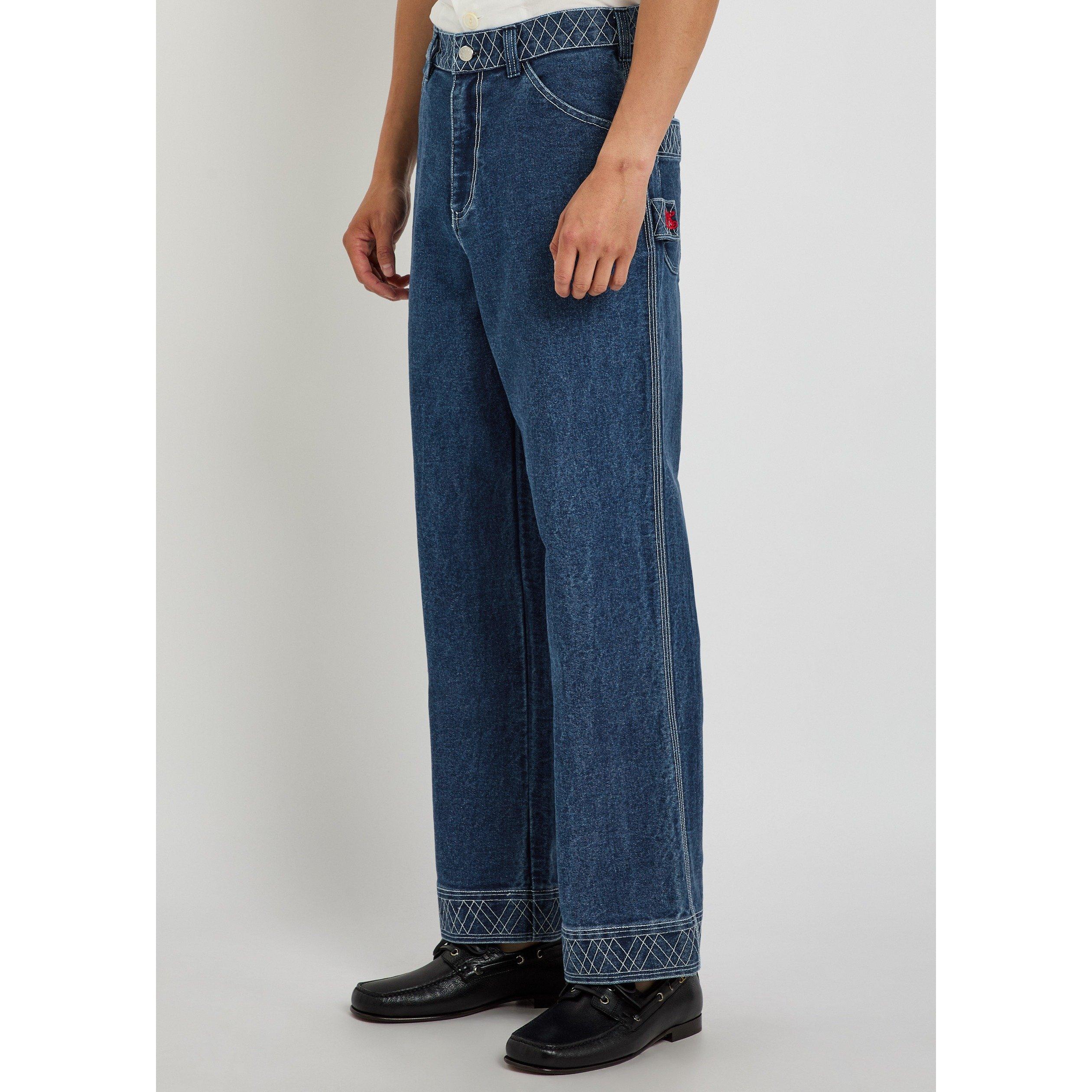 INDIGO - Bode - BODE DENIM EMBROIDERED KNOLLY - 2