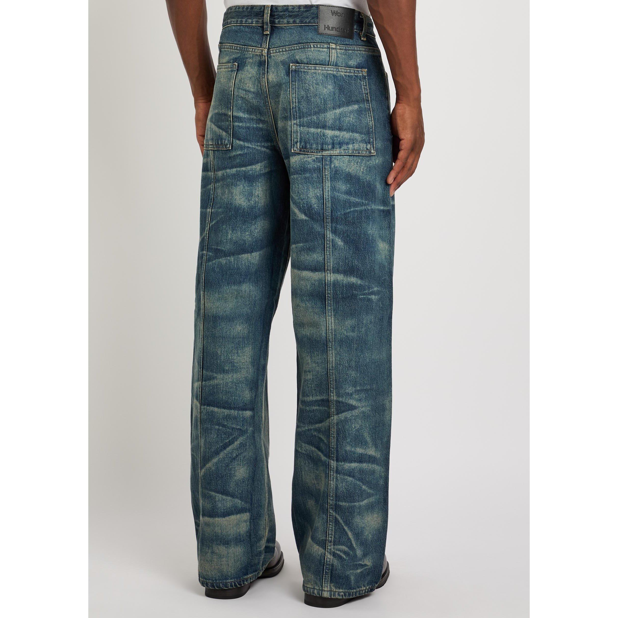 DARK BLUE - Won Hundred - Men's Cale Cotton Straight-Leg Jeans - 3
