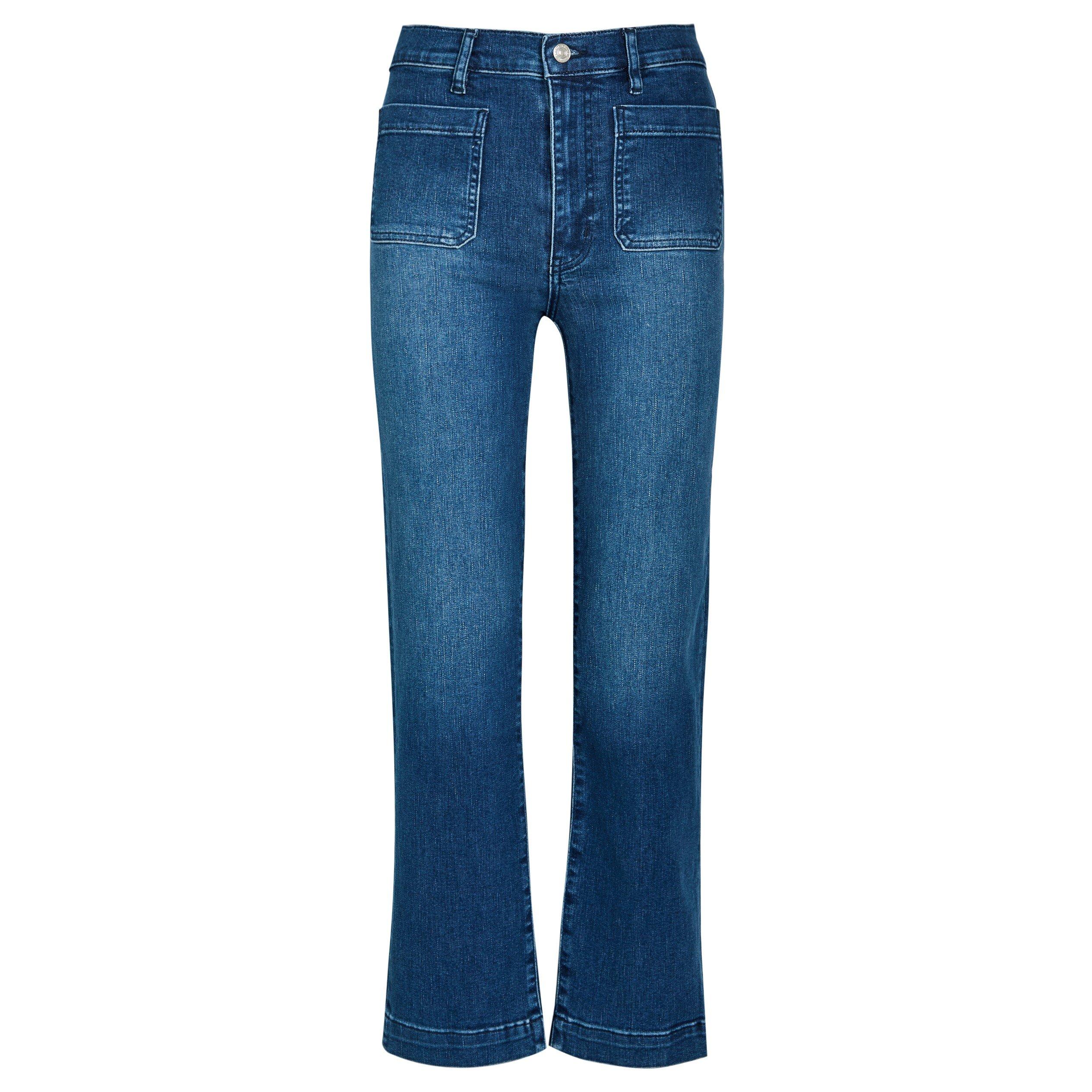 DARK BLUE - Frame Denim - LE SLEEK STRAIGHT PATCH P