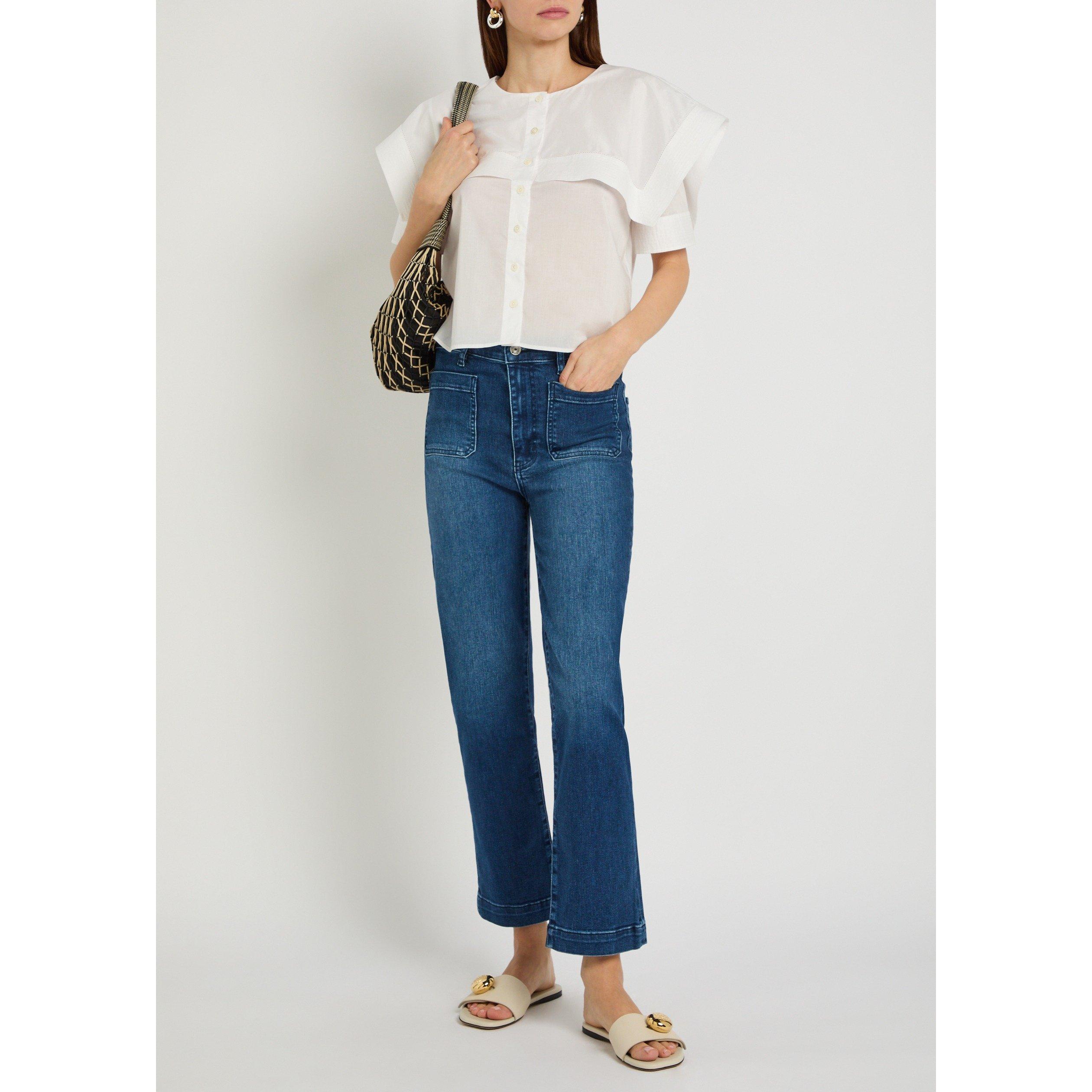 DARK BLUE - Frame Denim - LE SLEEK STRAIGHT PATCH POCKET - 5