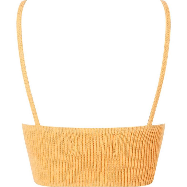 Orange écrasée - Plan C two-in-one shirt dress - Knitted Bralette - 4