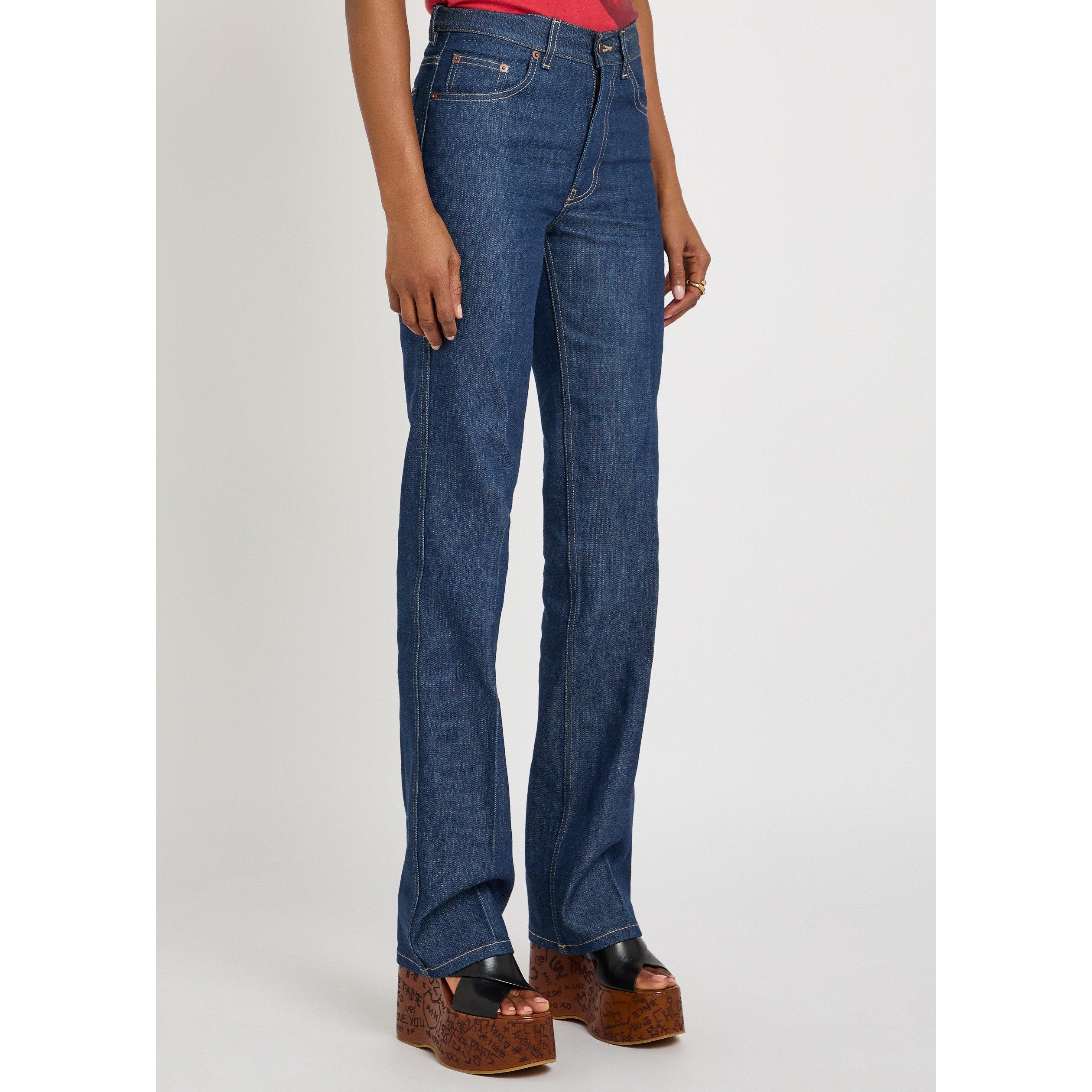 NAVY - Chloe - Women's Cotton High-Rise Straight Leg Jeans - 2