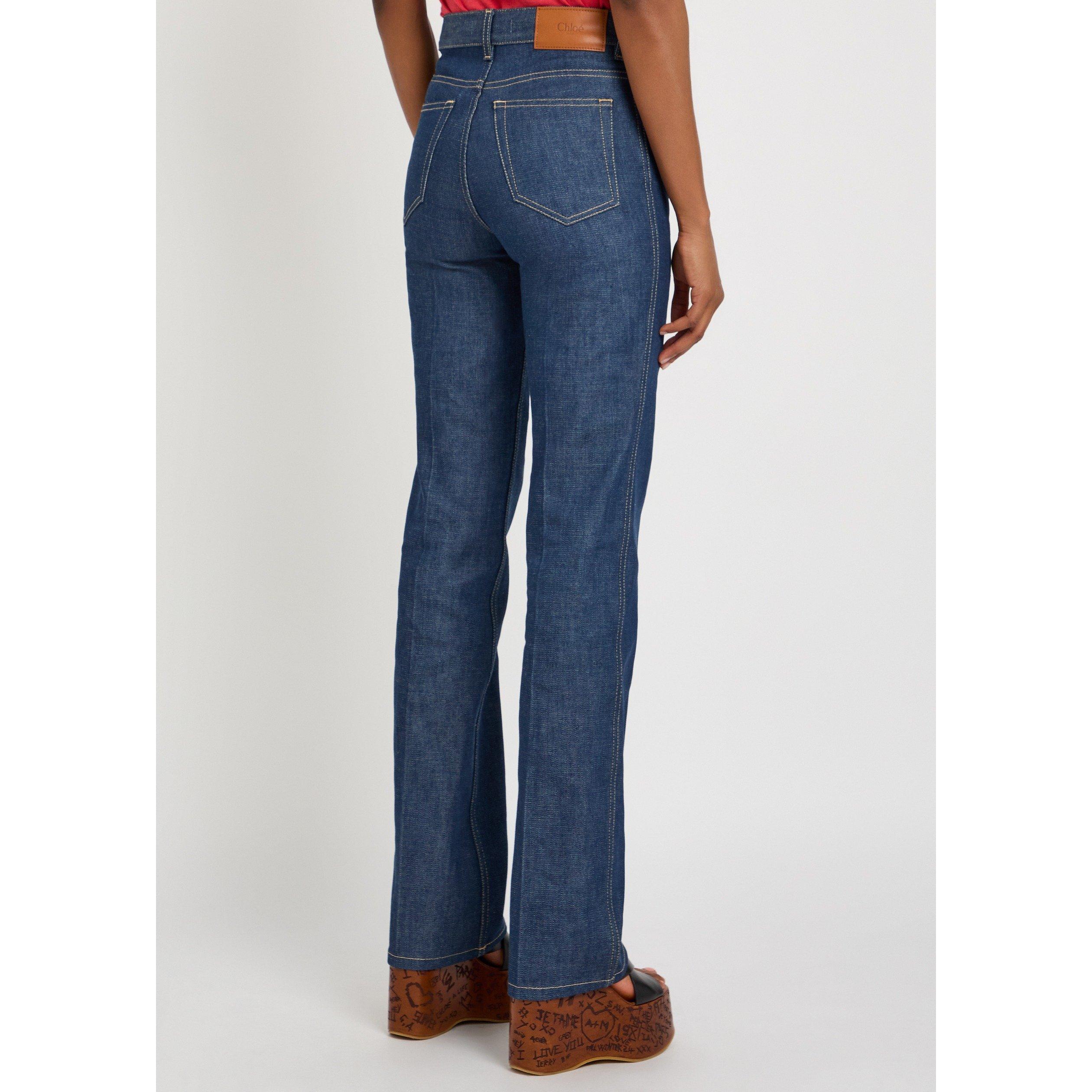 NAVY - Chloe - Women's Cotton High-Rise Straight Leg Jeans - 3