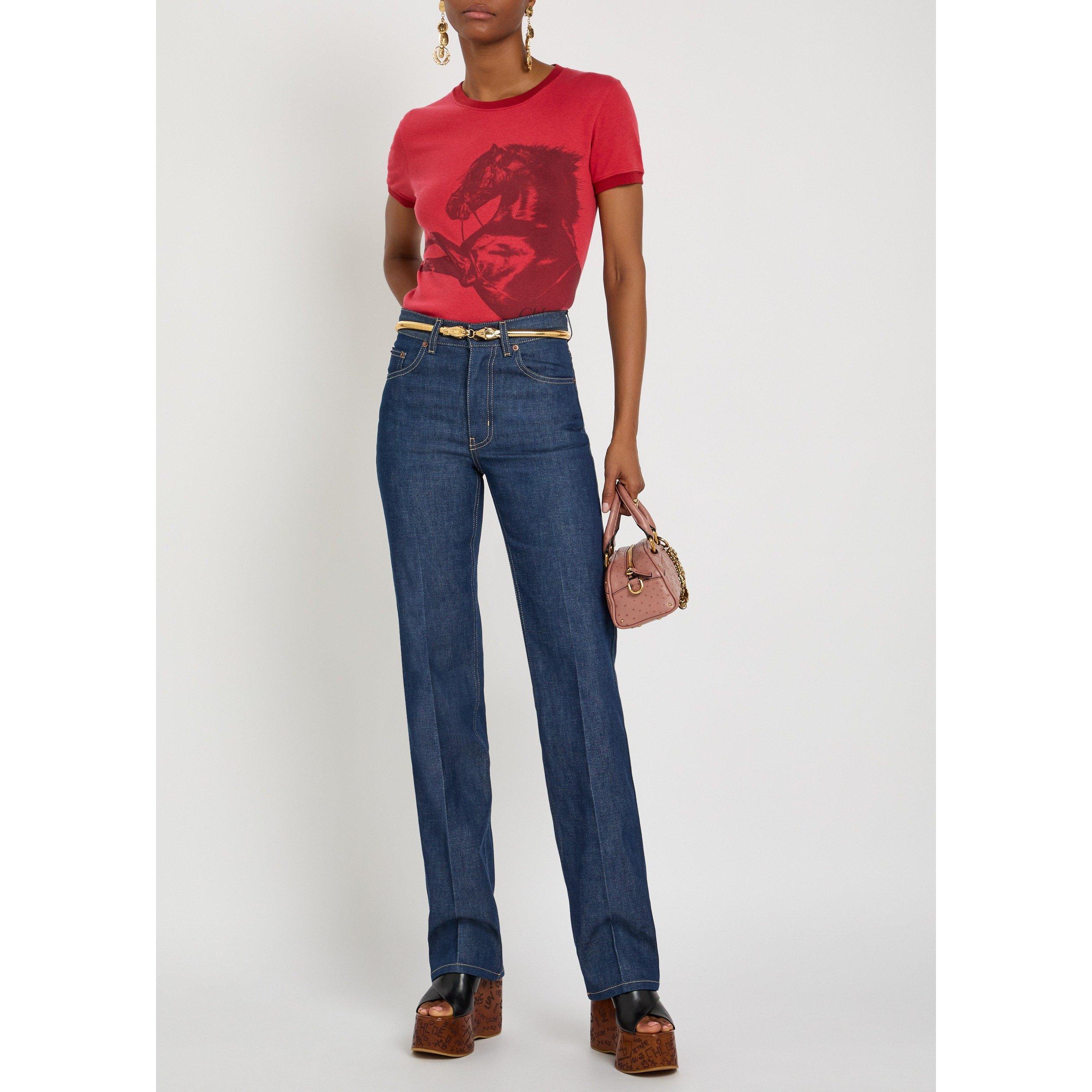 NAVY - Chloe - Women's Cotton High-Rise Straight Leg Jeans - 5