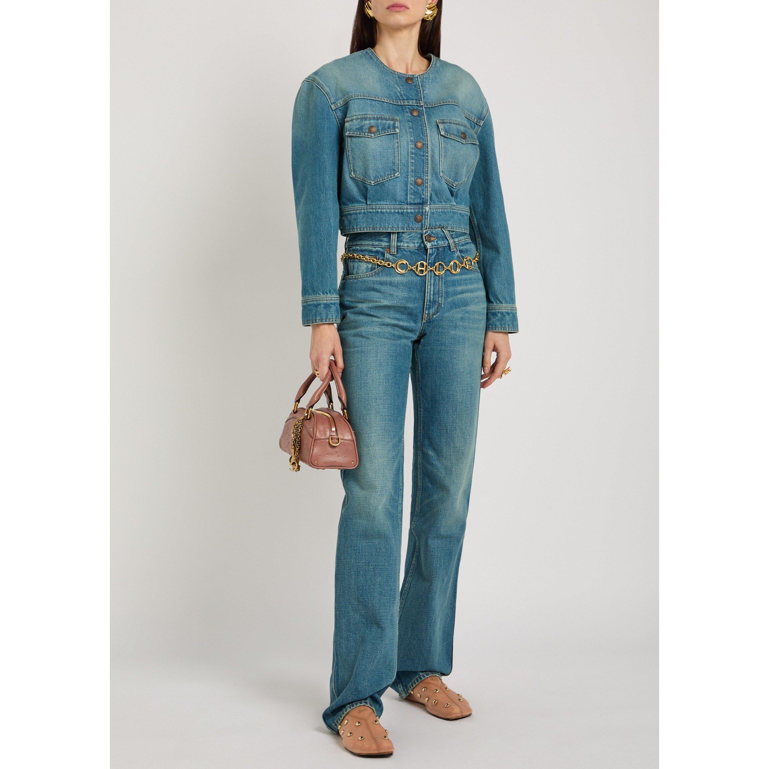 BLUE - Chloe - Women's High-Rise Cotton Straight-Leg Jeans - 5