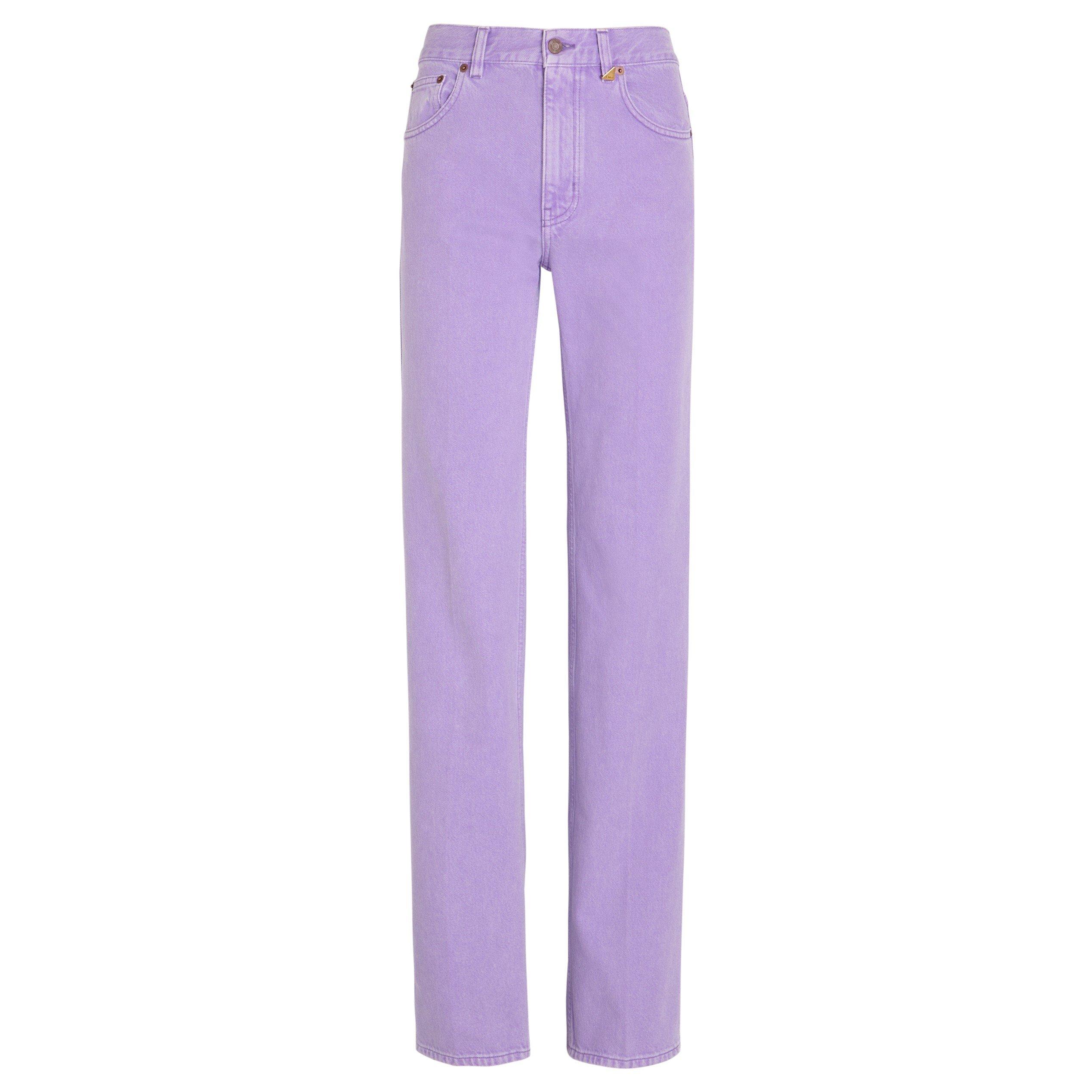 Chloe Women's High-Waisted Cotton Straight Leg Jeans