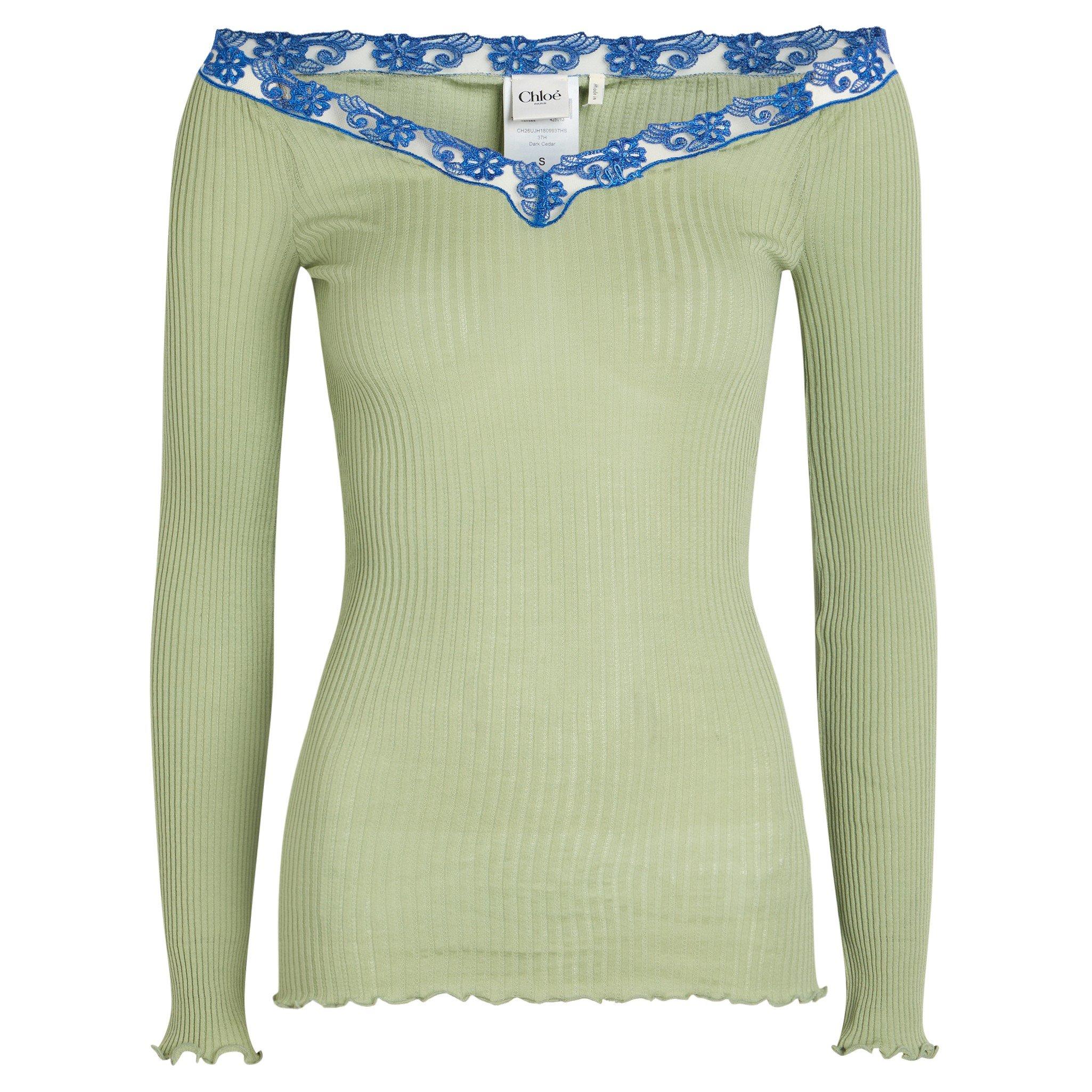 GREEN - Chloe - Women's Cotton Slim-Fit Long-Sleeve T-Shirt - 1