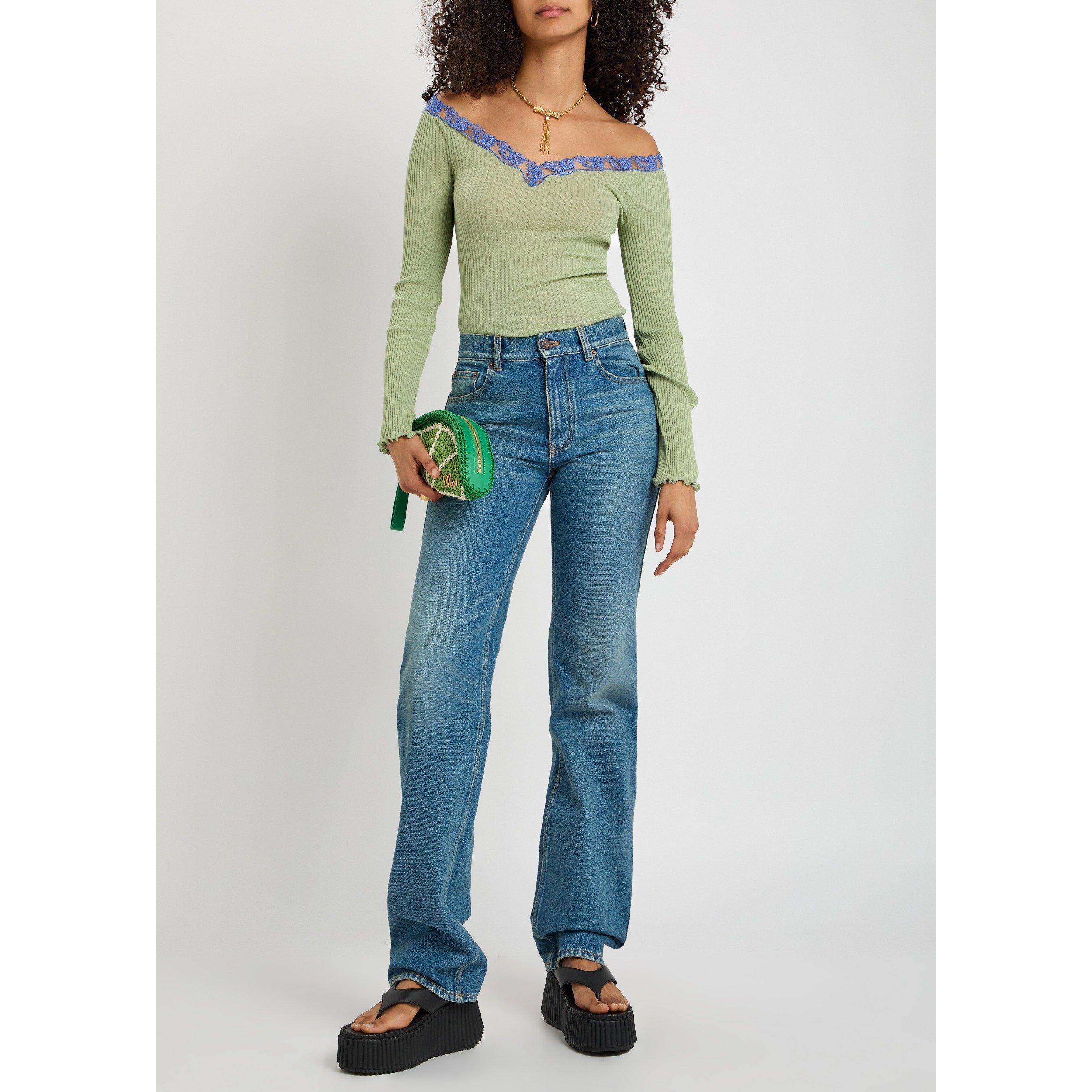 GREEN - Chloe - Women's Cotton Slim-Fit Long-Sleeve T-Shirt - 5