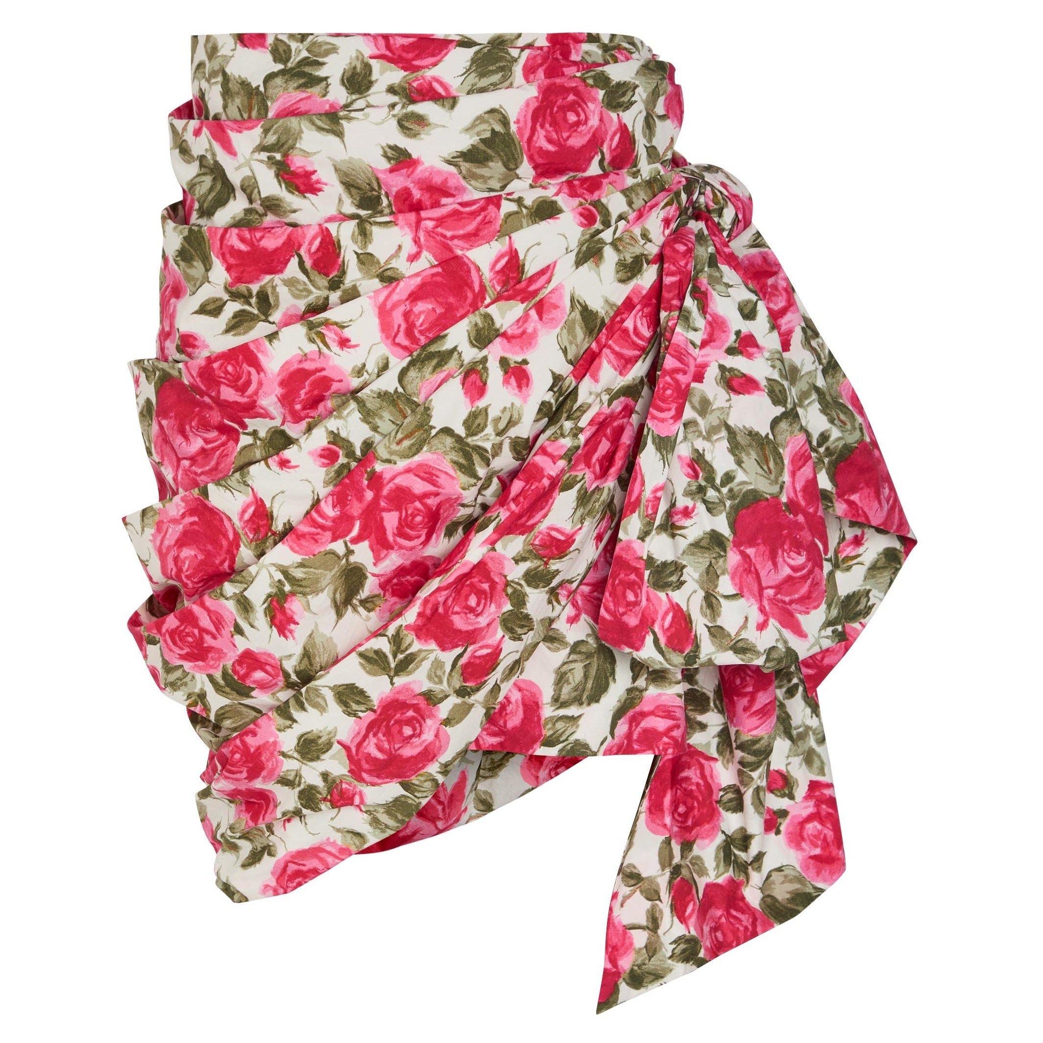 PINK AND OTHER - Chloe - Women's Floral Cotton Wrap Skirt - 1