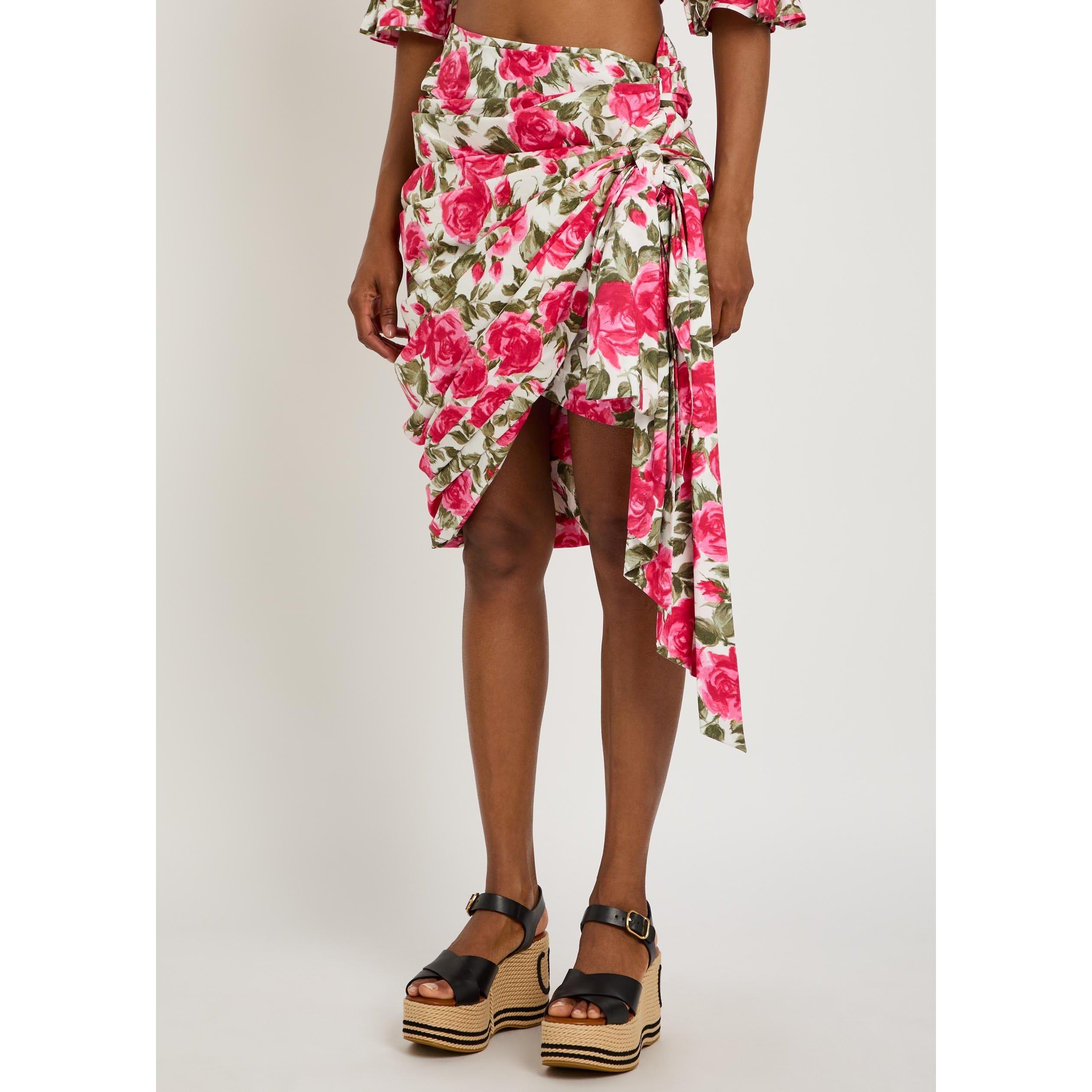 PINK AND OTHER - Chloe - Women's Floral Cotton Wrap Skirt - 2