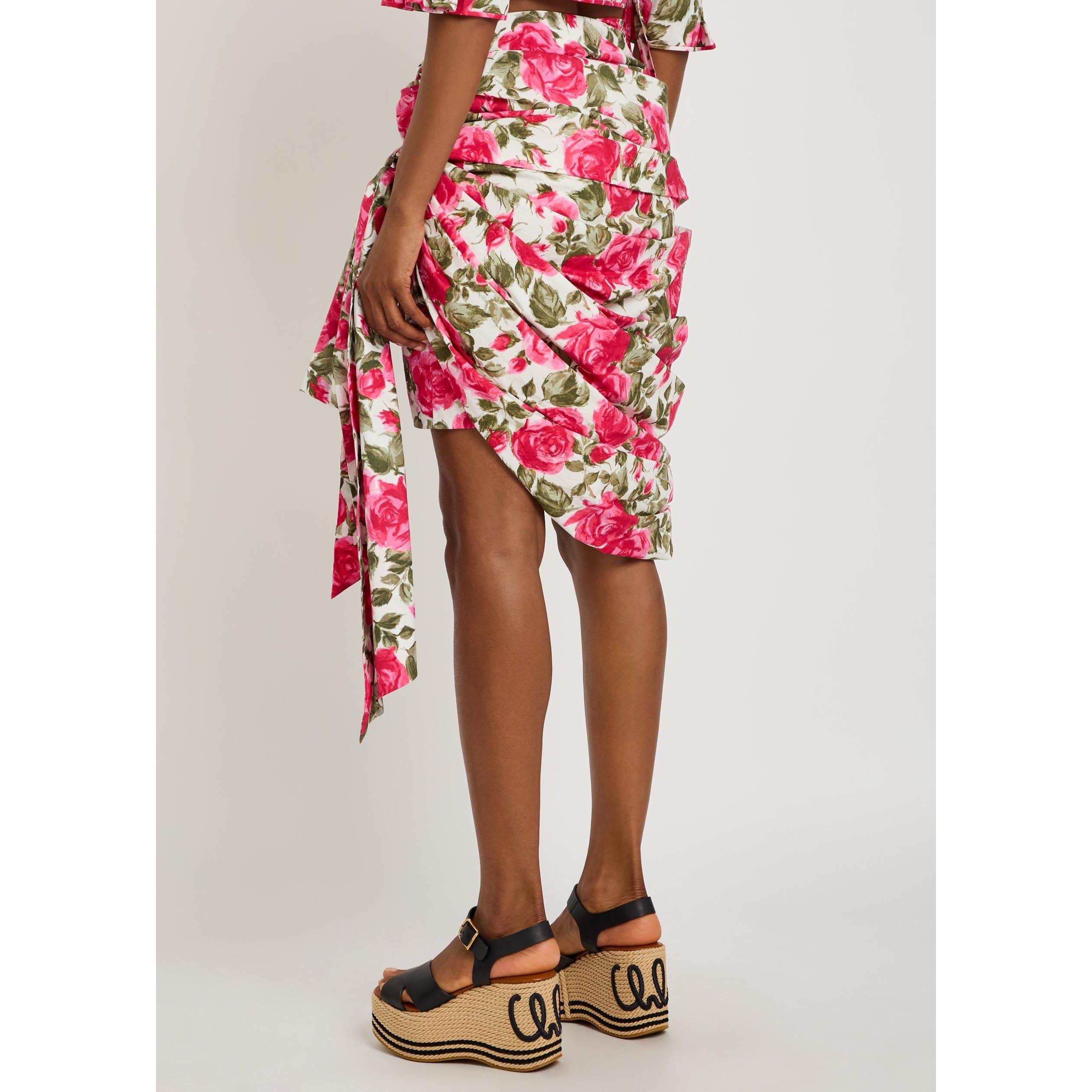 PINK AND OTHER - Chloe - Women's Floral Cotton Wrap Skirt - 3