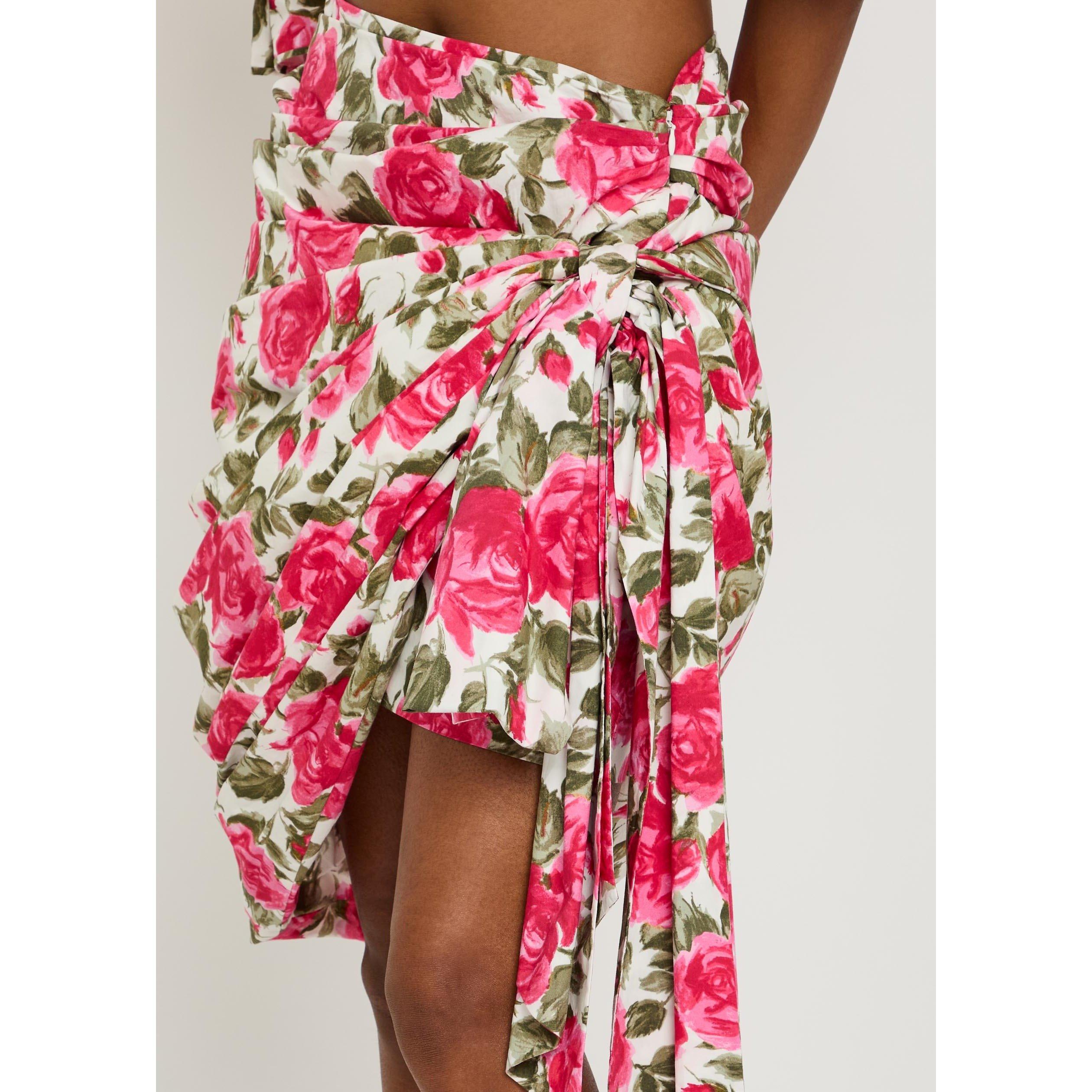 PINK AND OTHER - Chloe - Women's Floral Cotton Wrap Skirt - 4
