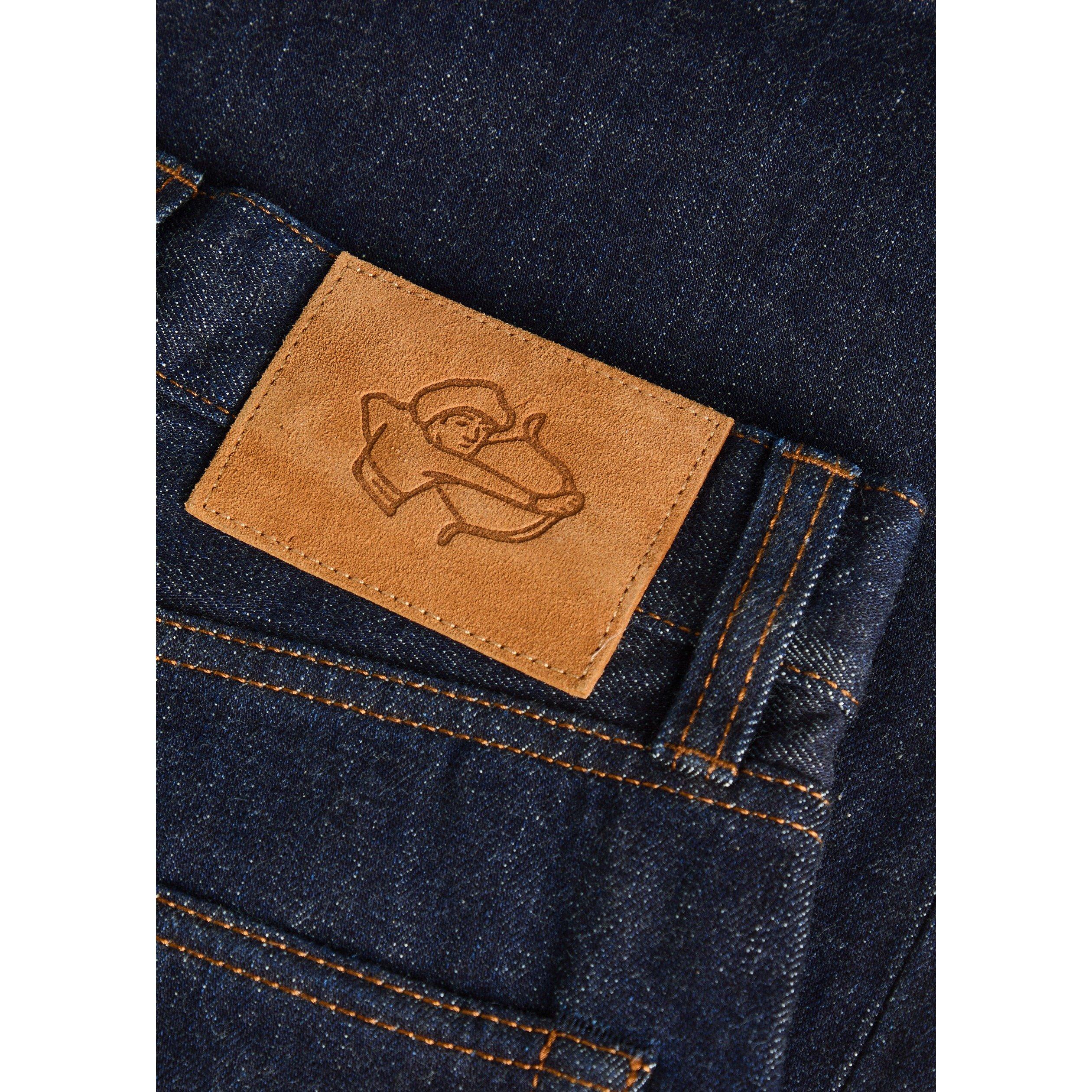 INDIGO - Drakes - Men's Indigo Wash Cotton Straight Leg Jeans - 4