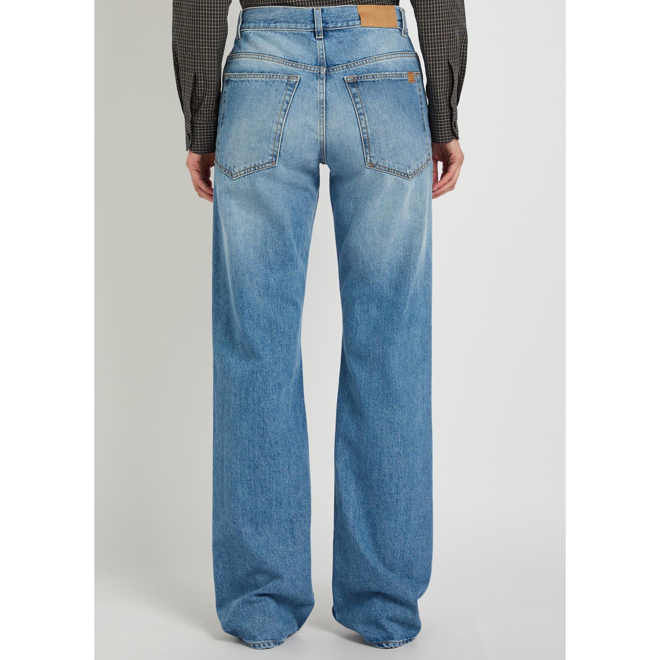 LIGHT BLUE - Calvin Klein - Women's Cotton Distressed Straight Leg Mid-Rise Jeans - 3