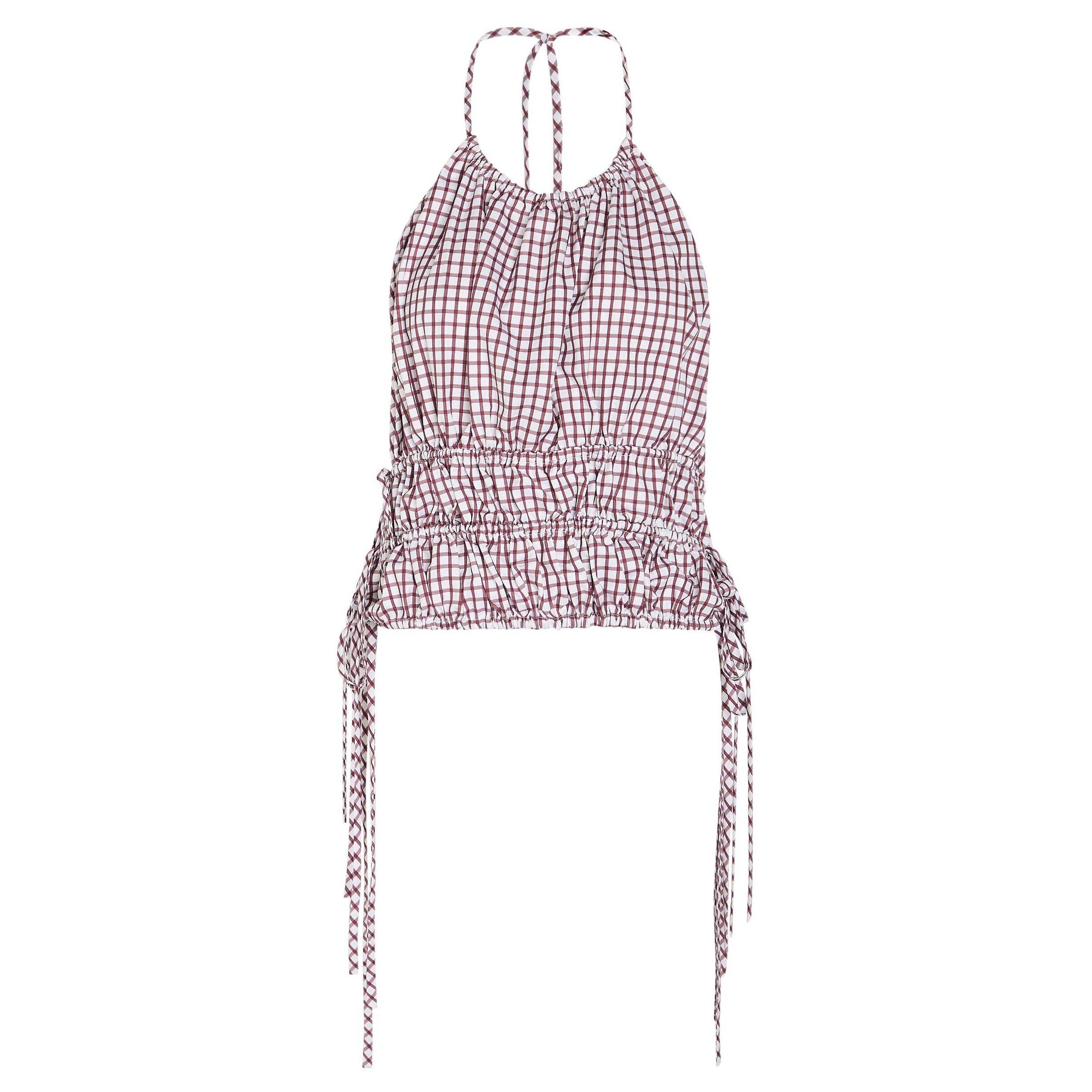 RED AND WHITE - Liberowe - LINA TOP