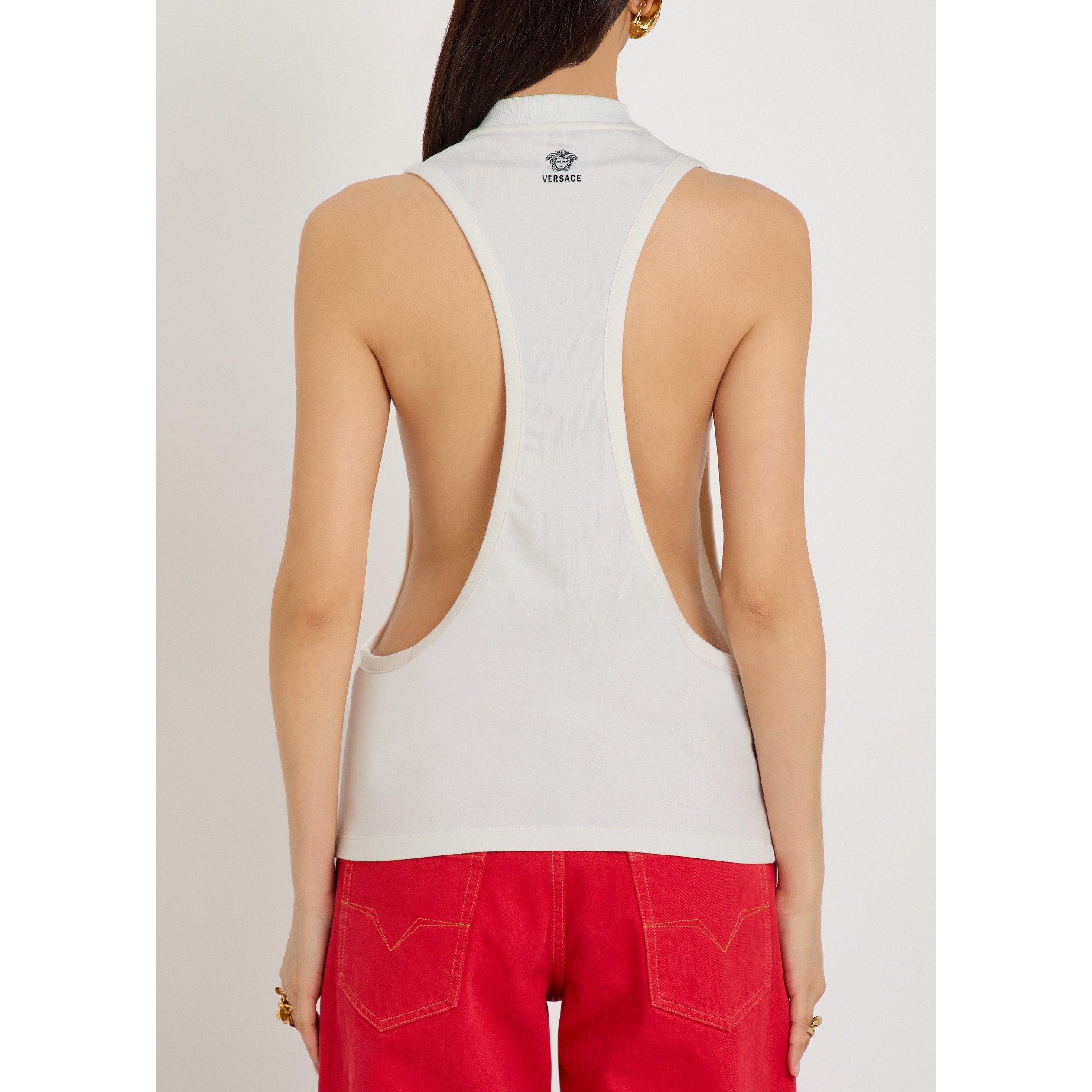 WHITE - Versace - Women's Cotton Tank Top - 3