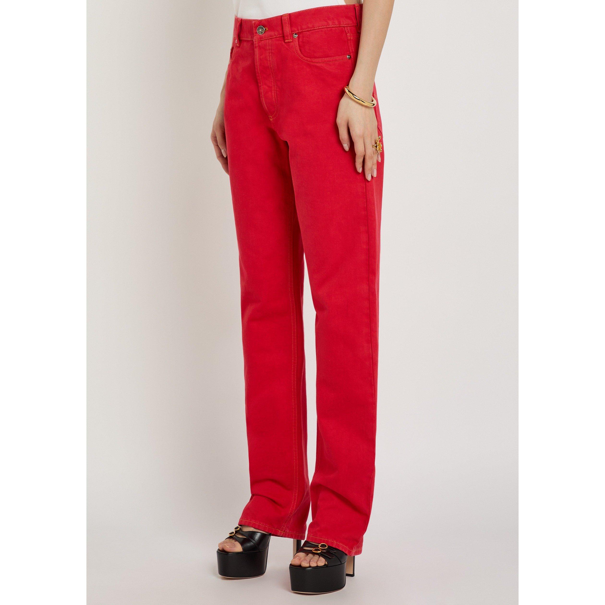RED - Versace - PANT DENIM NON-STRETCH COLOR - 2