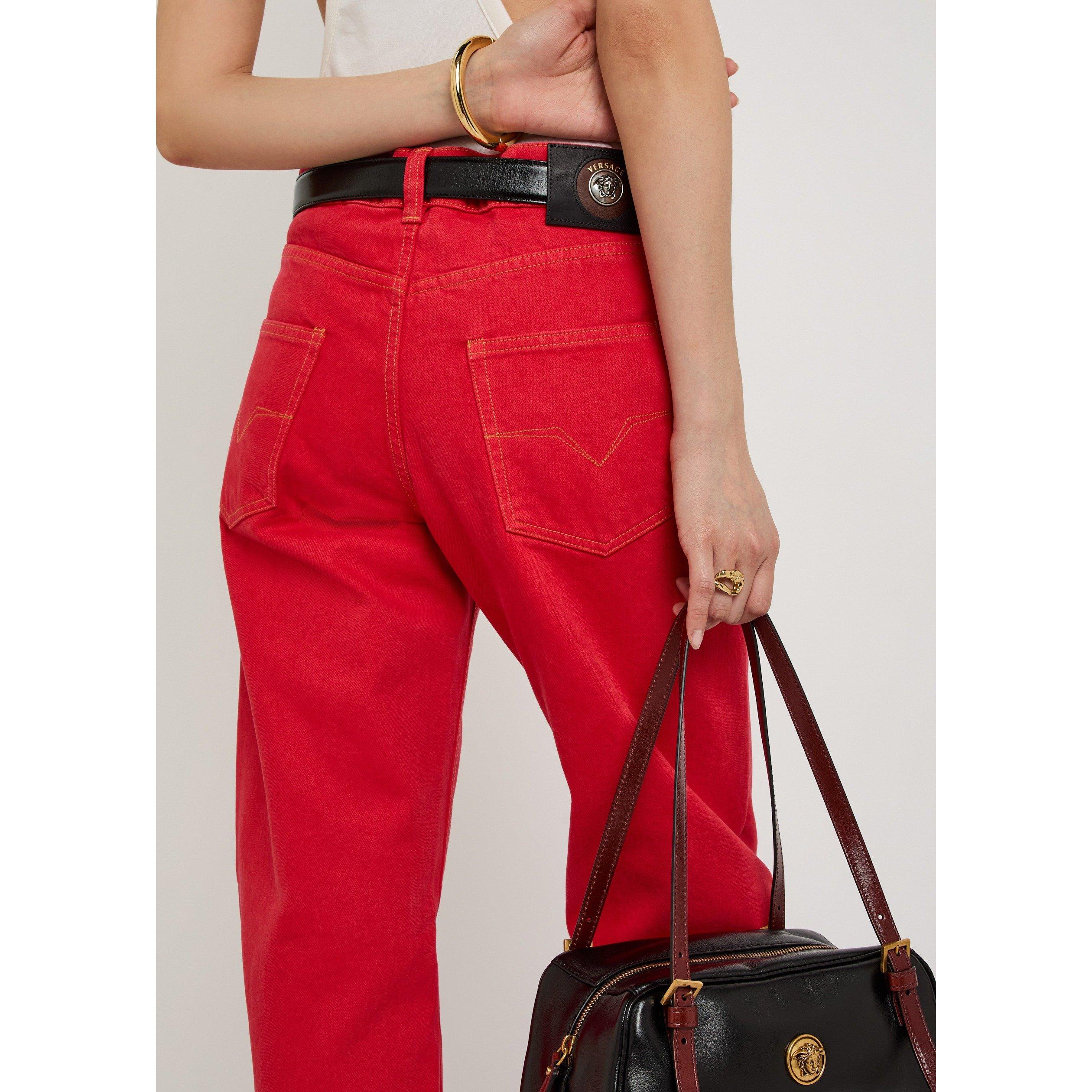 RED - Versace - PANT DENIM NON-STRETCH COLOR - 4