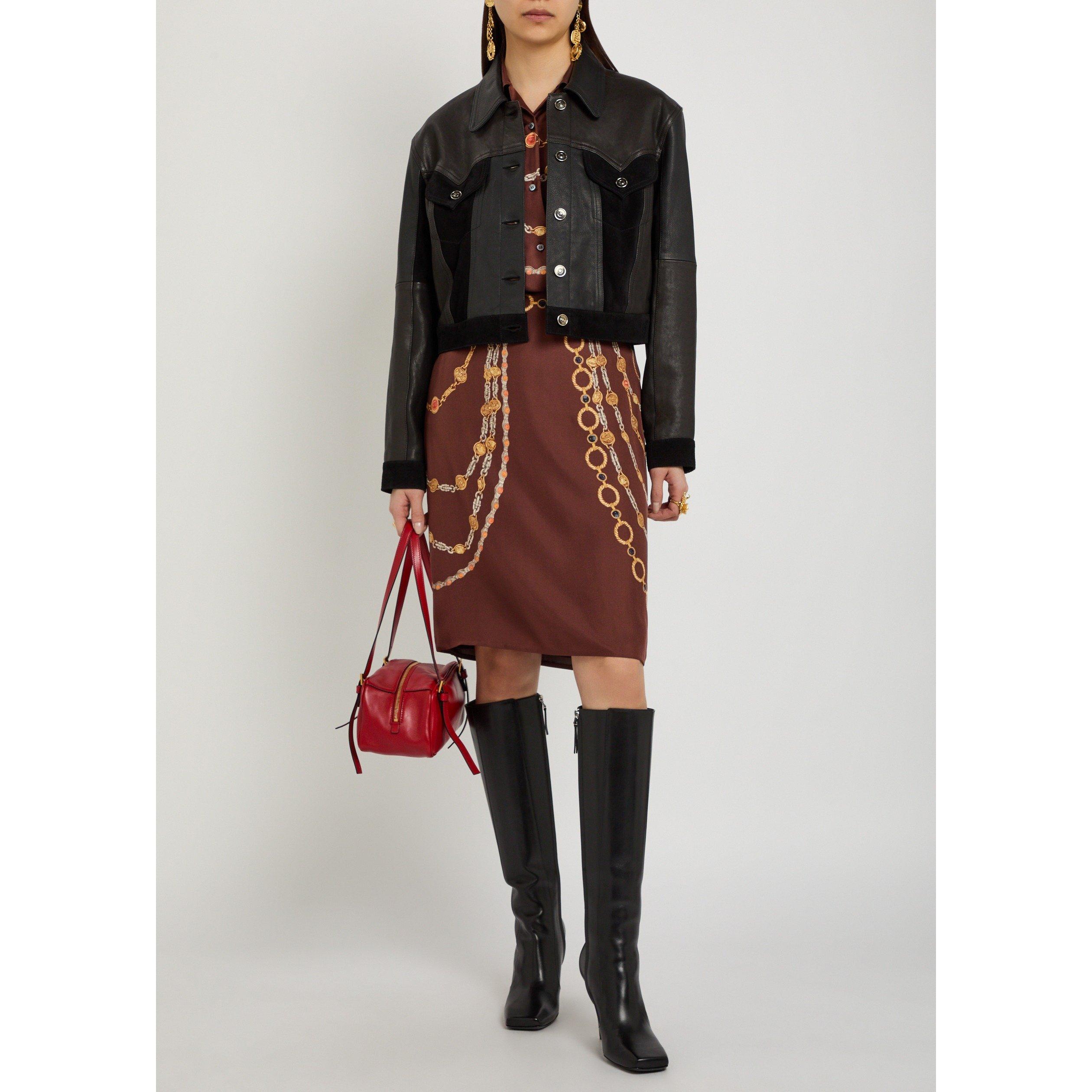 BROWN AND OTHER - Versace - SKIRT SILK TWILL PRINT THE LOV - 5