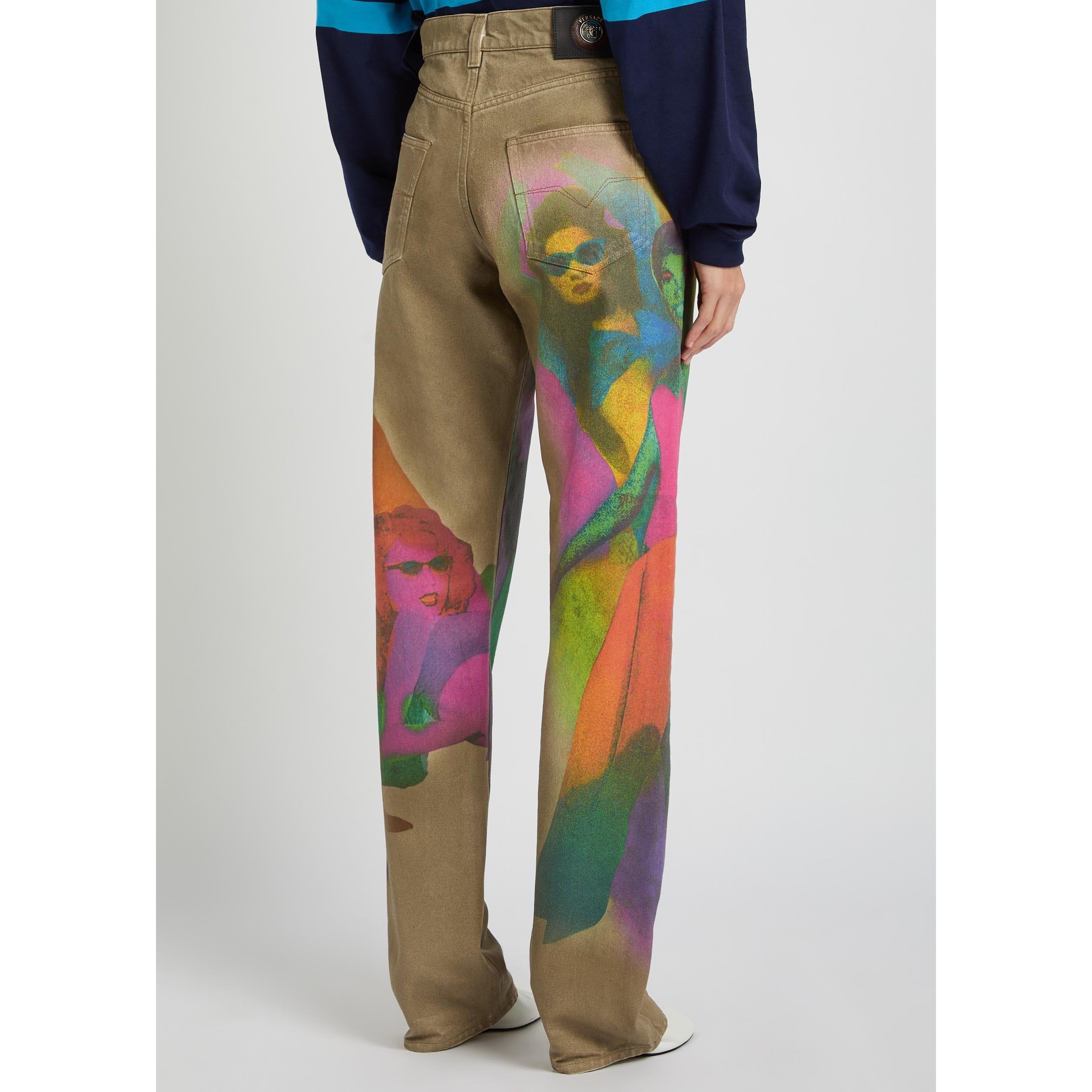 MULTICOLOURED - Versace - PANT DENIM THE FEMMES PRINTED - 3