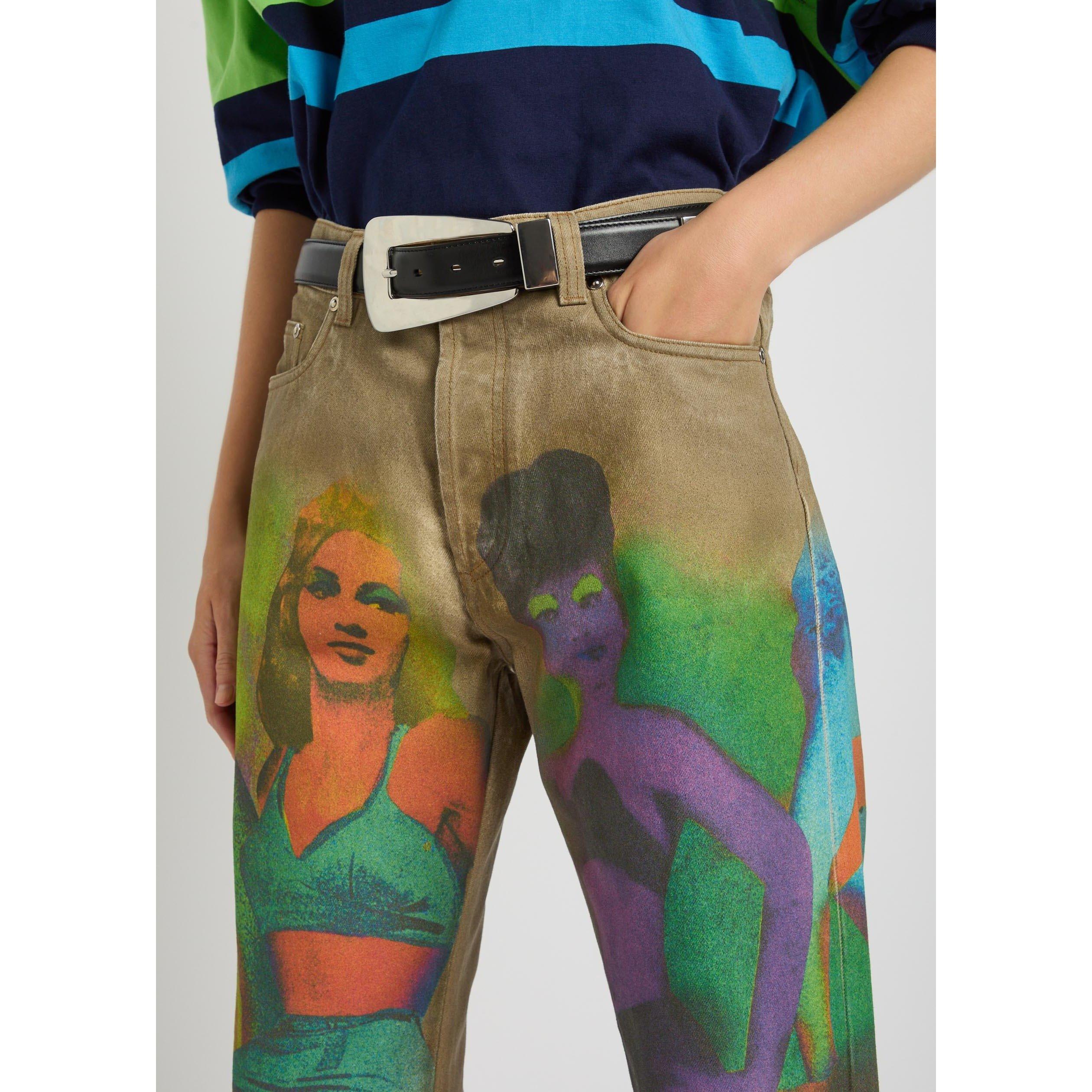 MULTICOLOURED - Versace - PANT DENIM THE FEMMES PRINTED - 4
