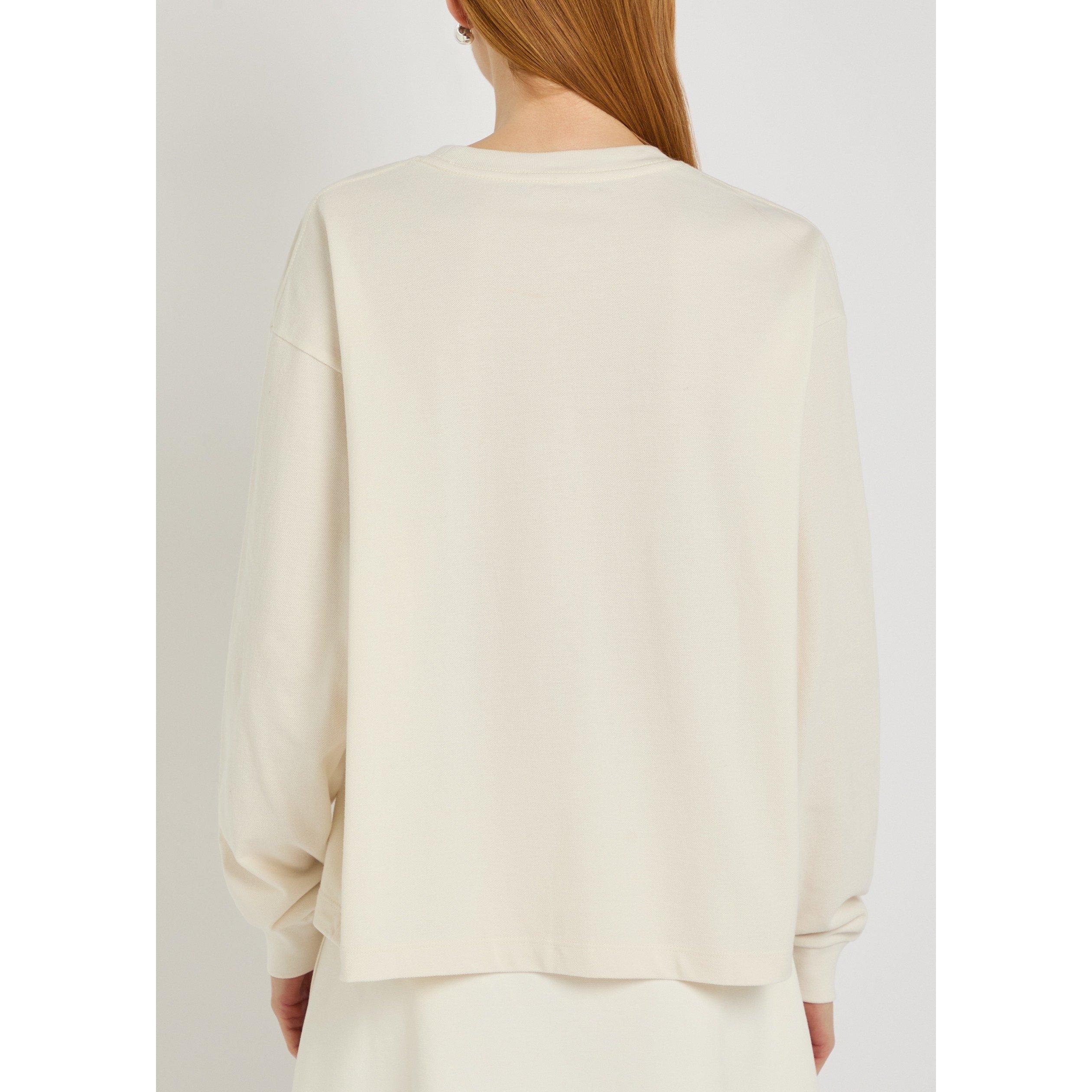 OFF WHITE - Spence - Women's T Logo Cotton Oversized-Fit Long-Sleeve T-Shirt - 3